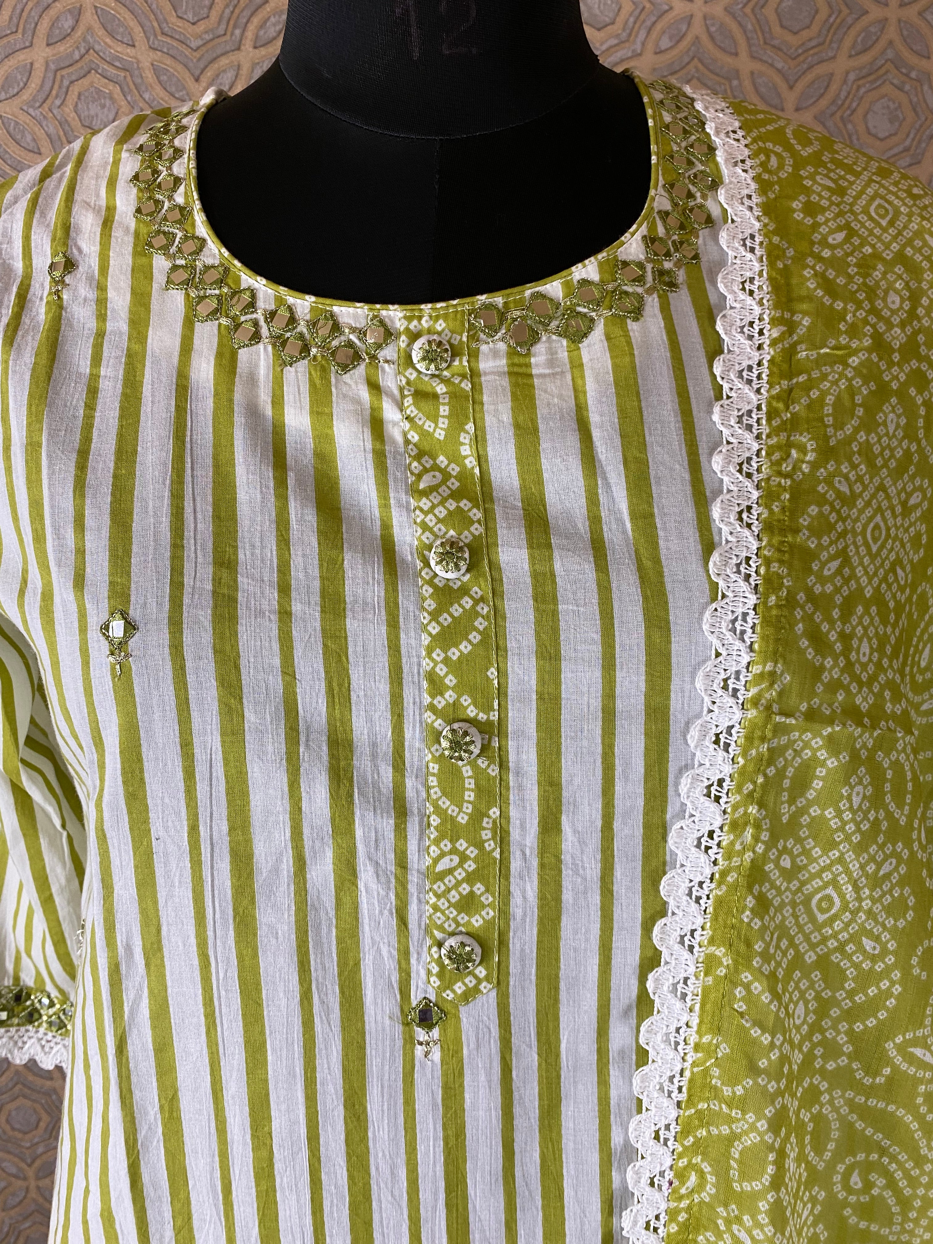 Load image into Gallery viewer, Jaipur Cotton Stitched Suit 2224