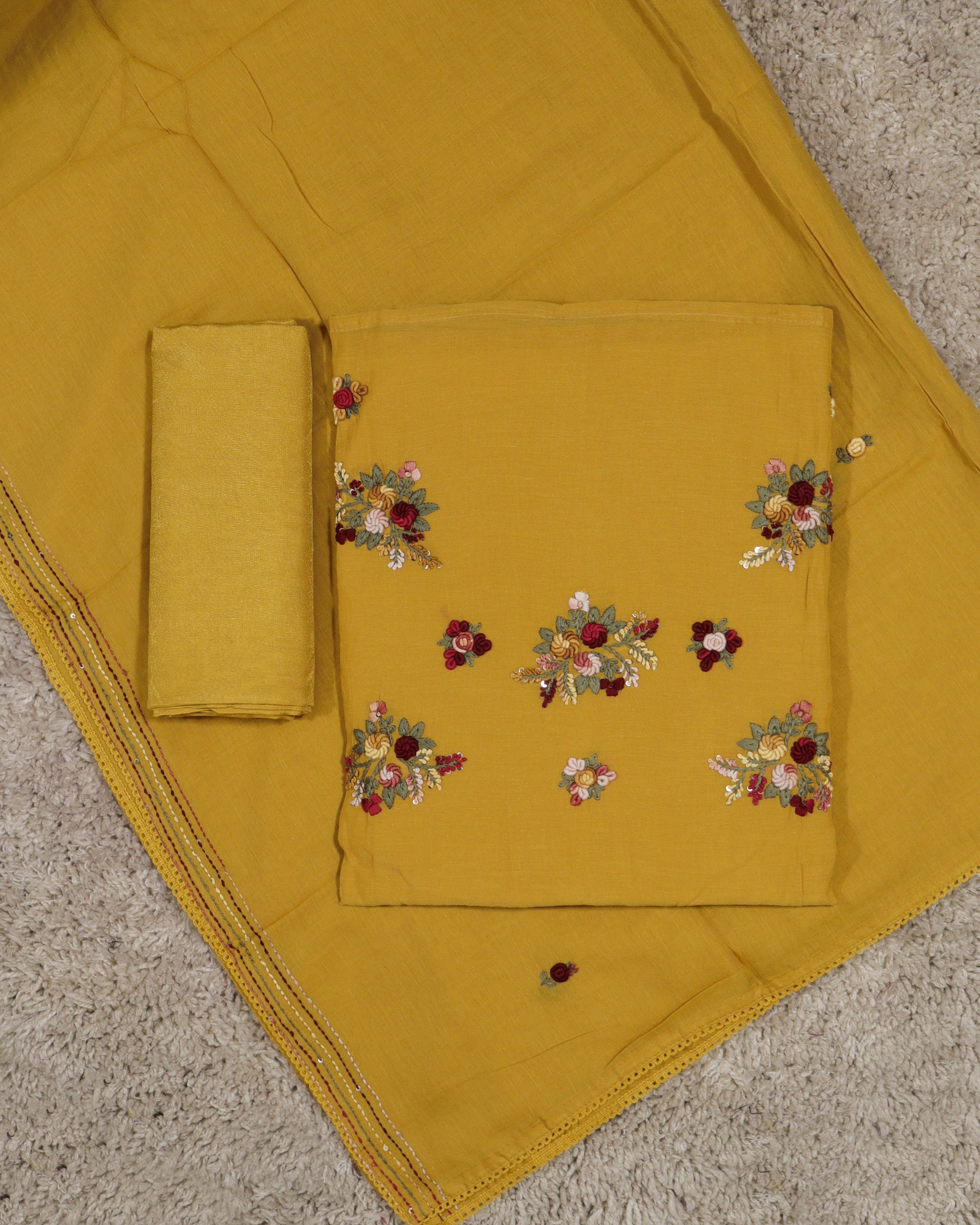 Load image into Gallery viewer, Mul Chanderi Unstitched Suit-6208