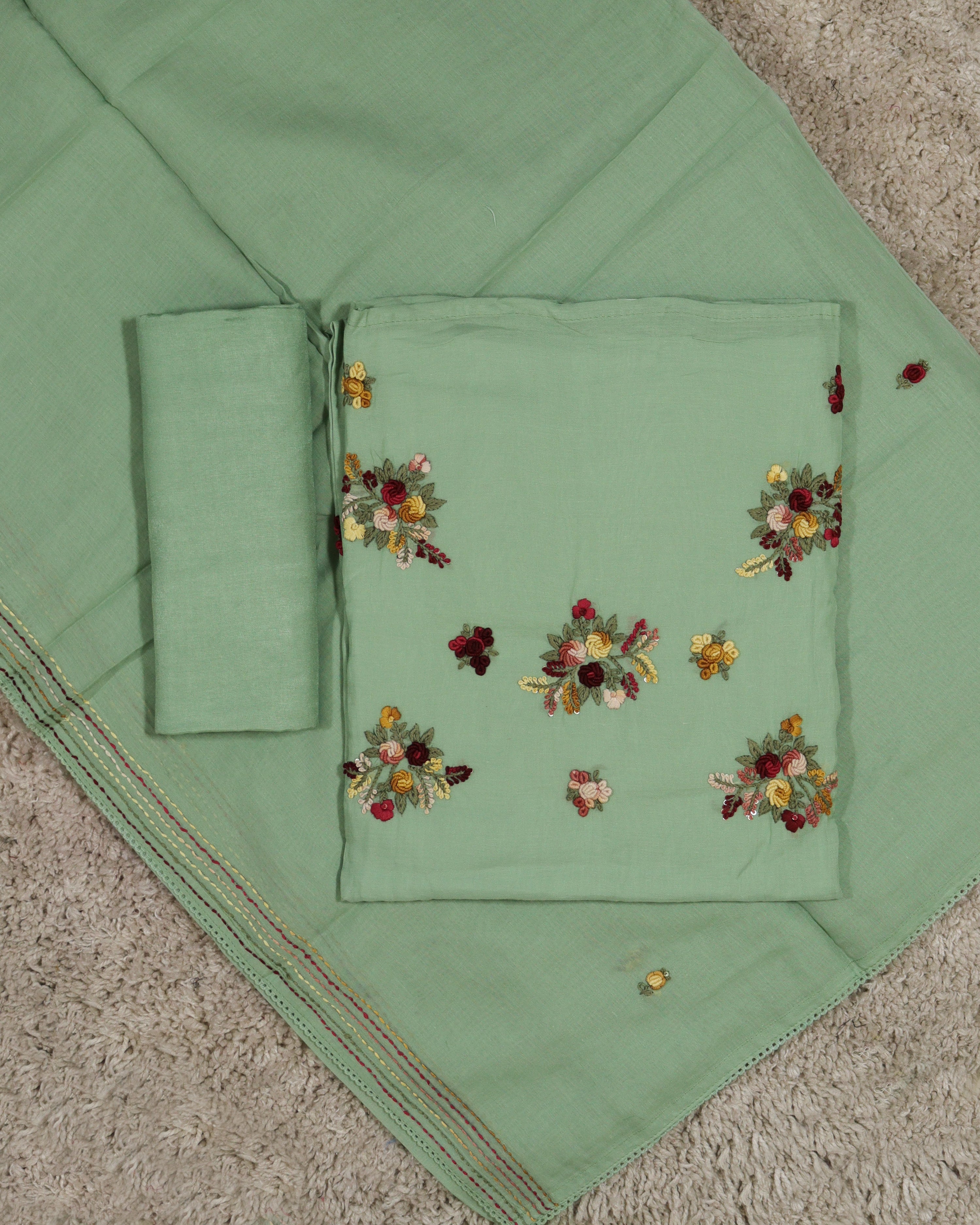 Load image into Gallery viewer, Mul Chanderi Unstitched Suit-6208