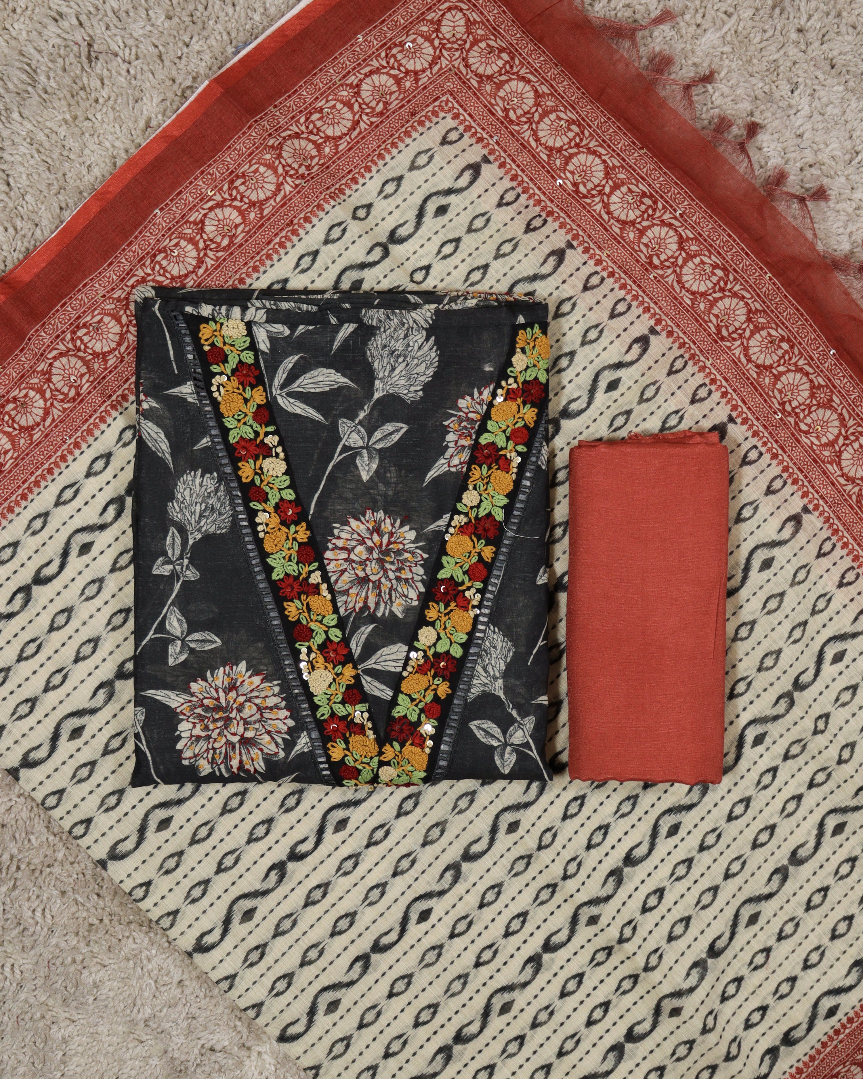 Load image into Gallery viewer, Linen Unstitched Suit-6209