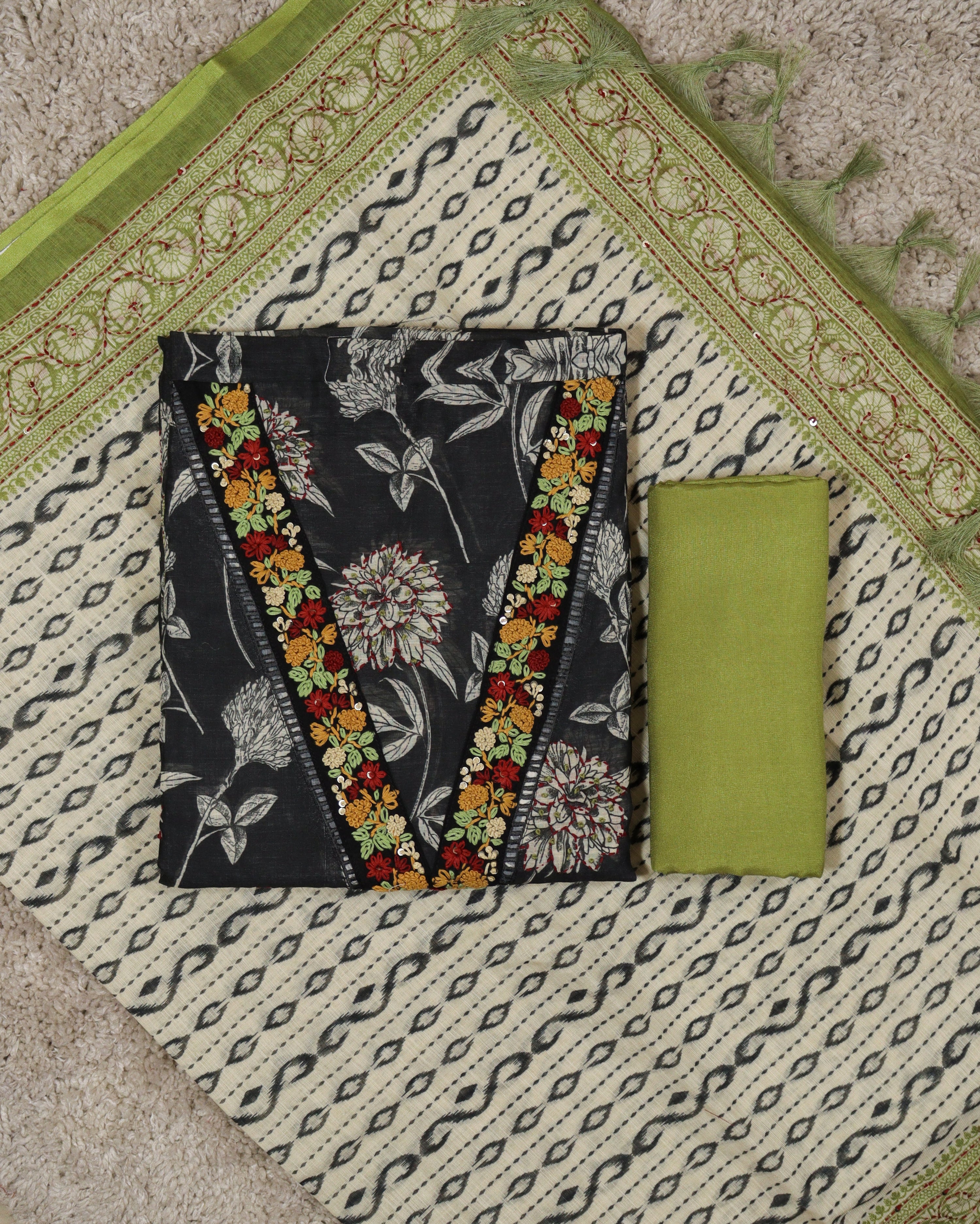 Load image into Gallery viewer, Linen Unstitched Suit-6209