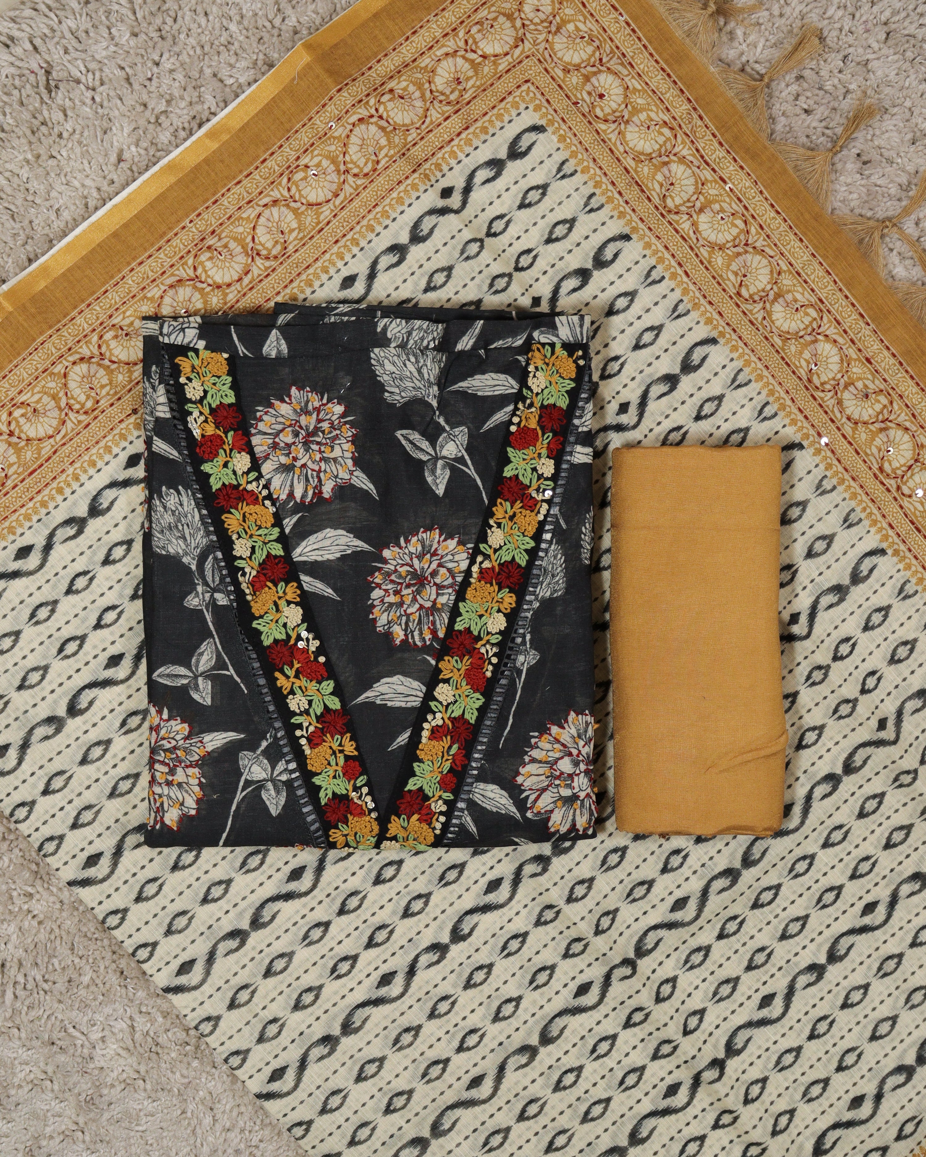 Load image into Gallery viewer, Linen Unstitched Suit-6209