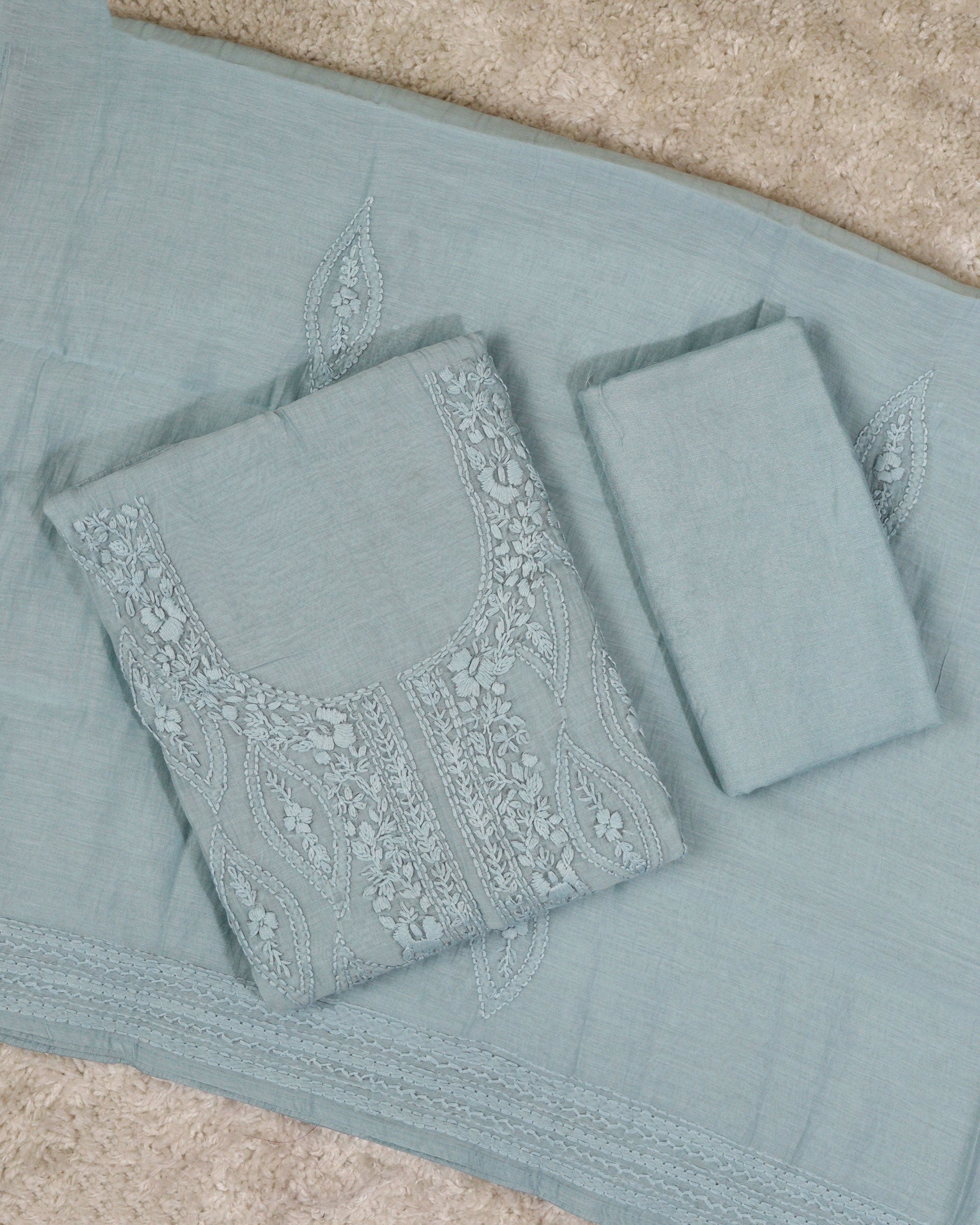 Load image into Gallery viewer, Mul Chanderi Silk Unstitched Suit-2094