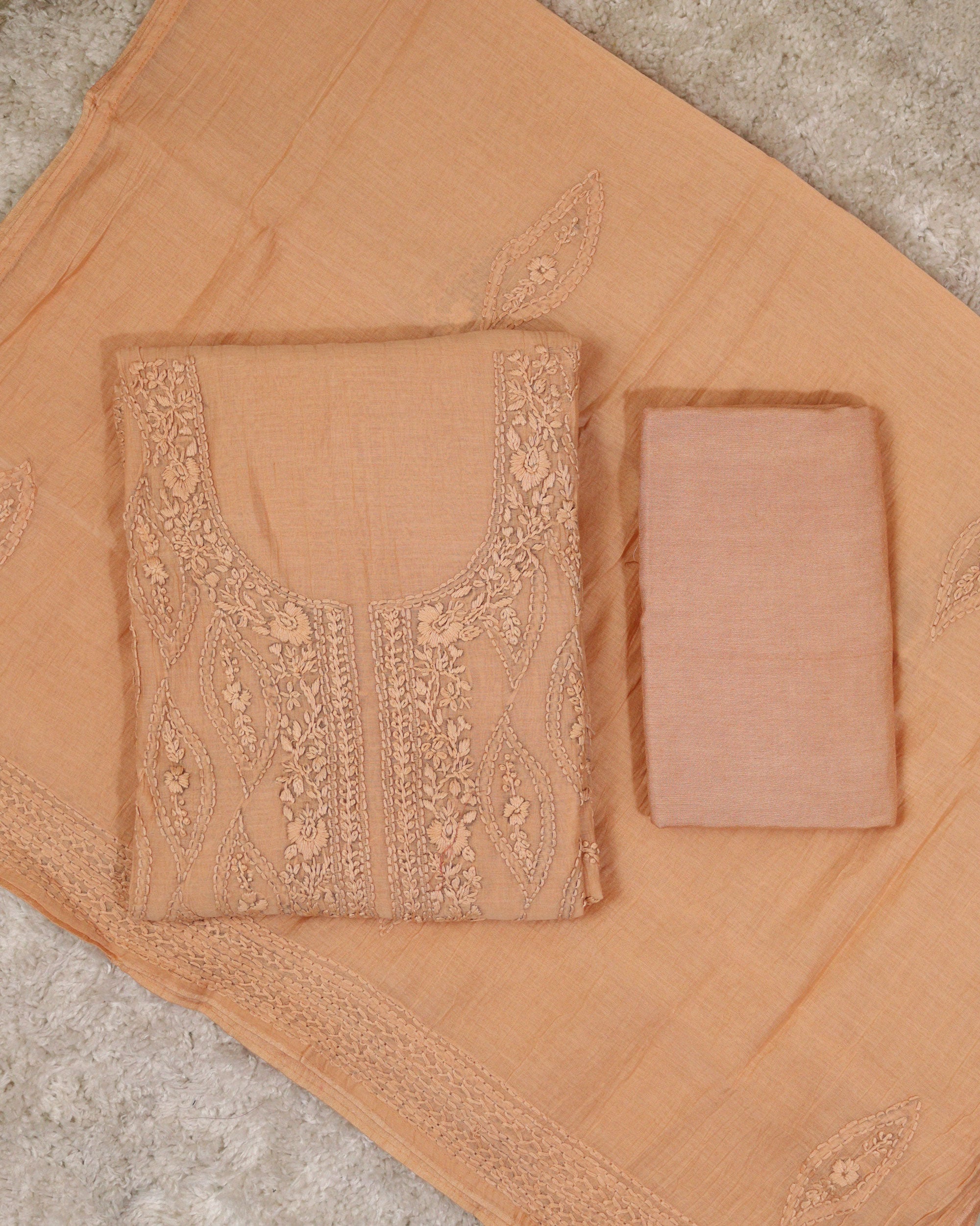 Load image into Gallery viewer, Mul Chanderi Silk Unstitched Suit-2094