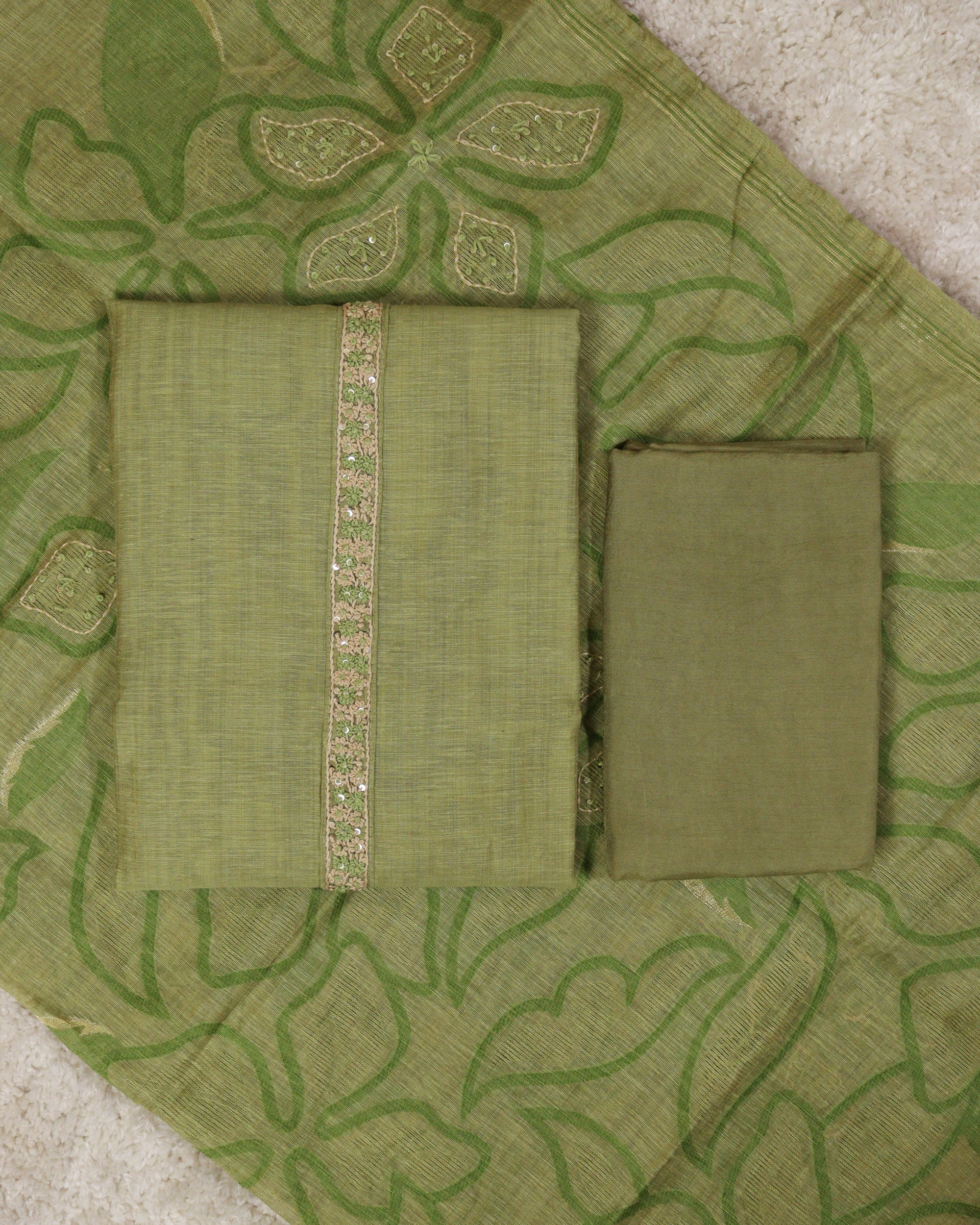 Load image into Gallery viewer, Chanderi Silk Unstitched Suit-2262