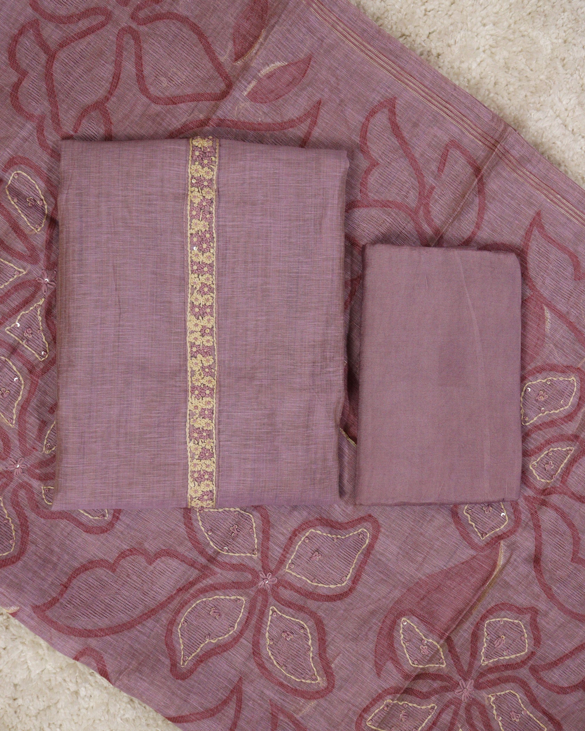 Load image into Gallery viewer, Chanderi Silk Unstitched Suit-2262