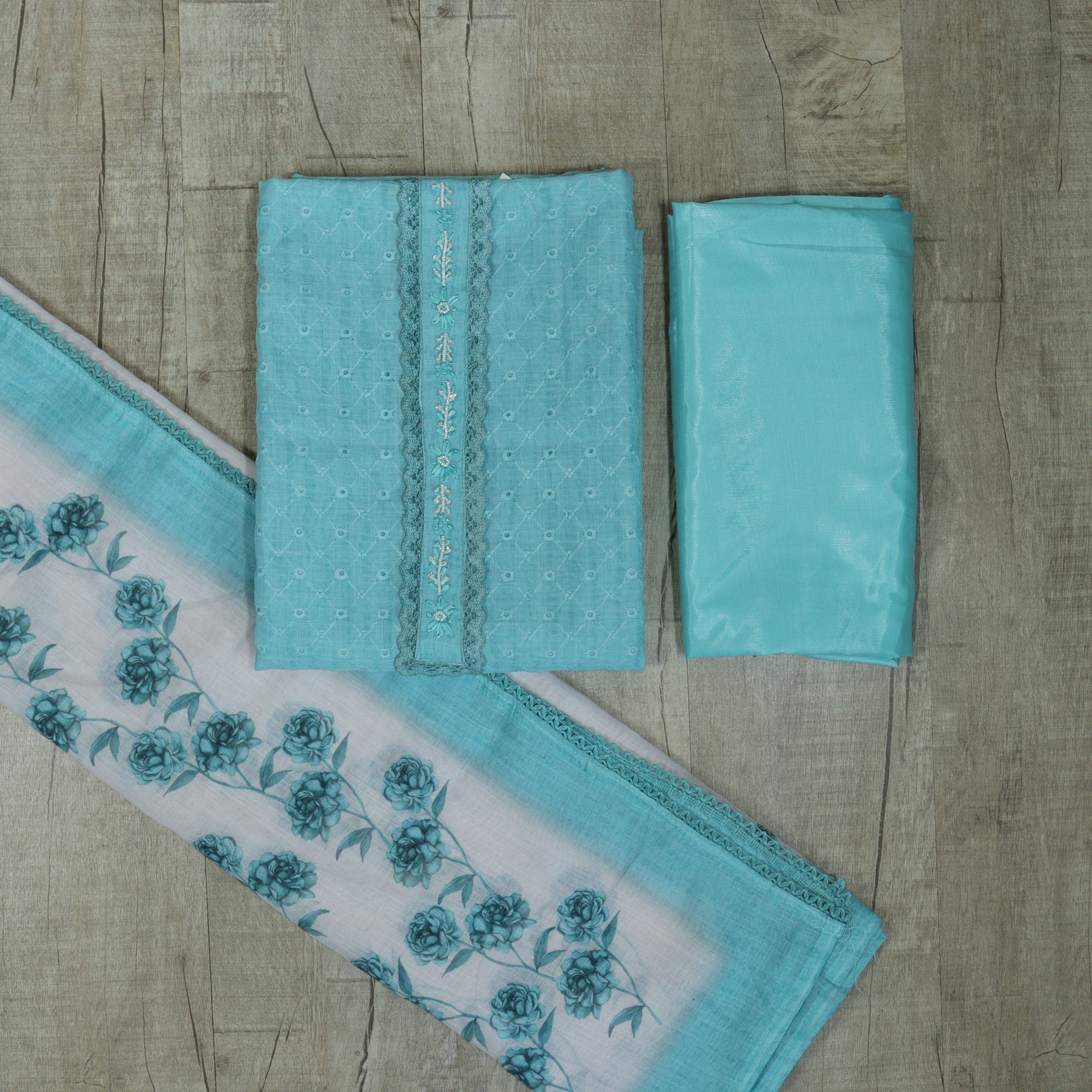 Load image into Gallery viewer, Linen cotton unstitched suit-4600