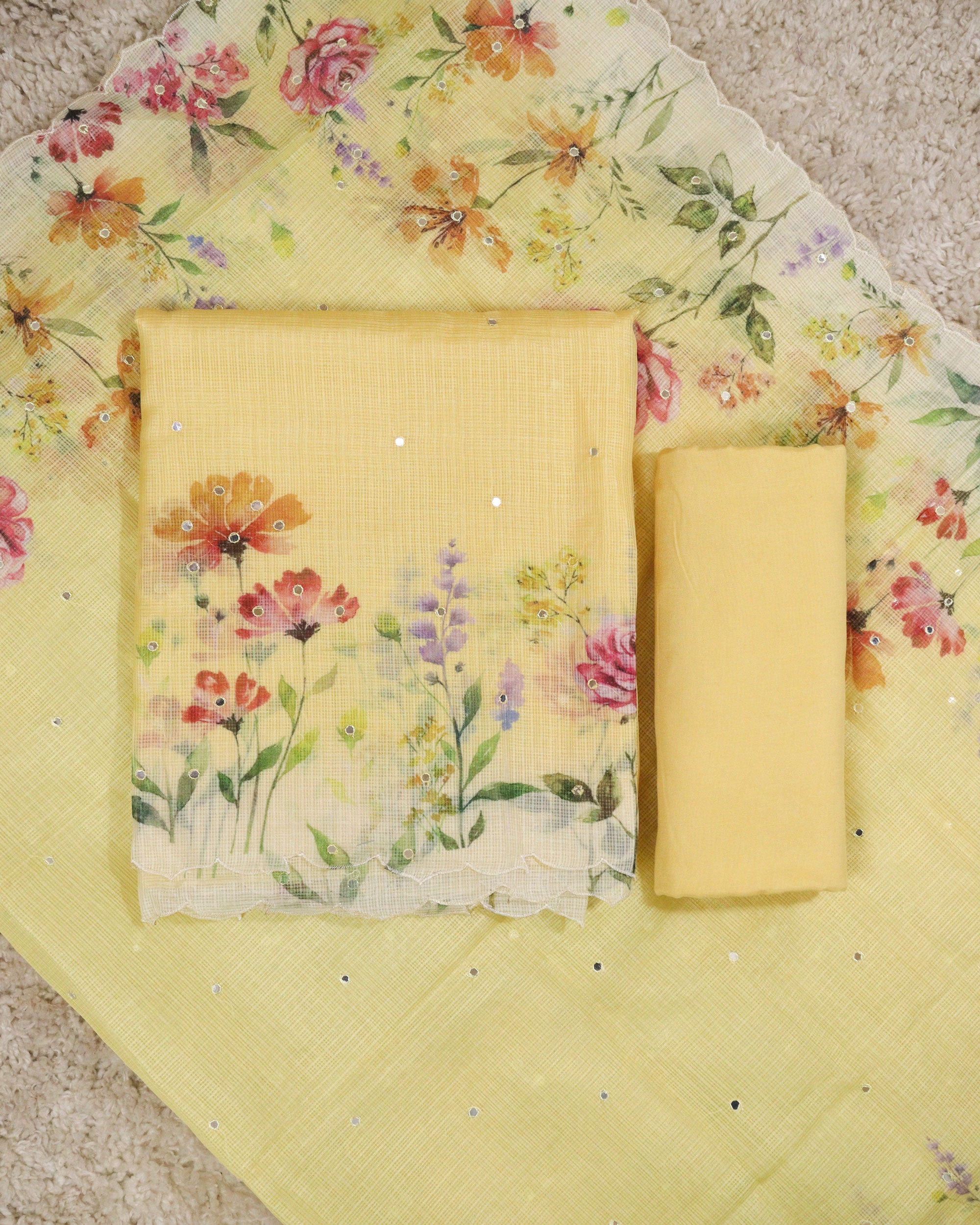 Load image into Gallery viewer, Silky Kotta Unstitched Suit-2495