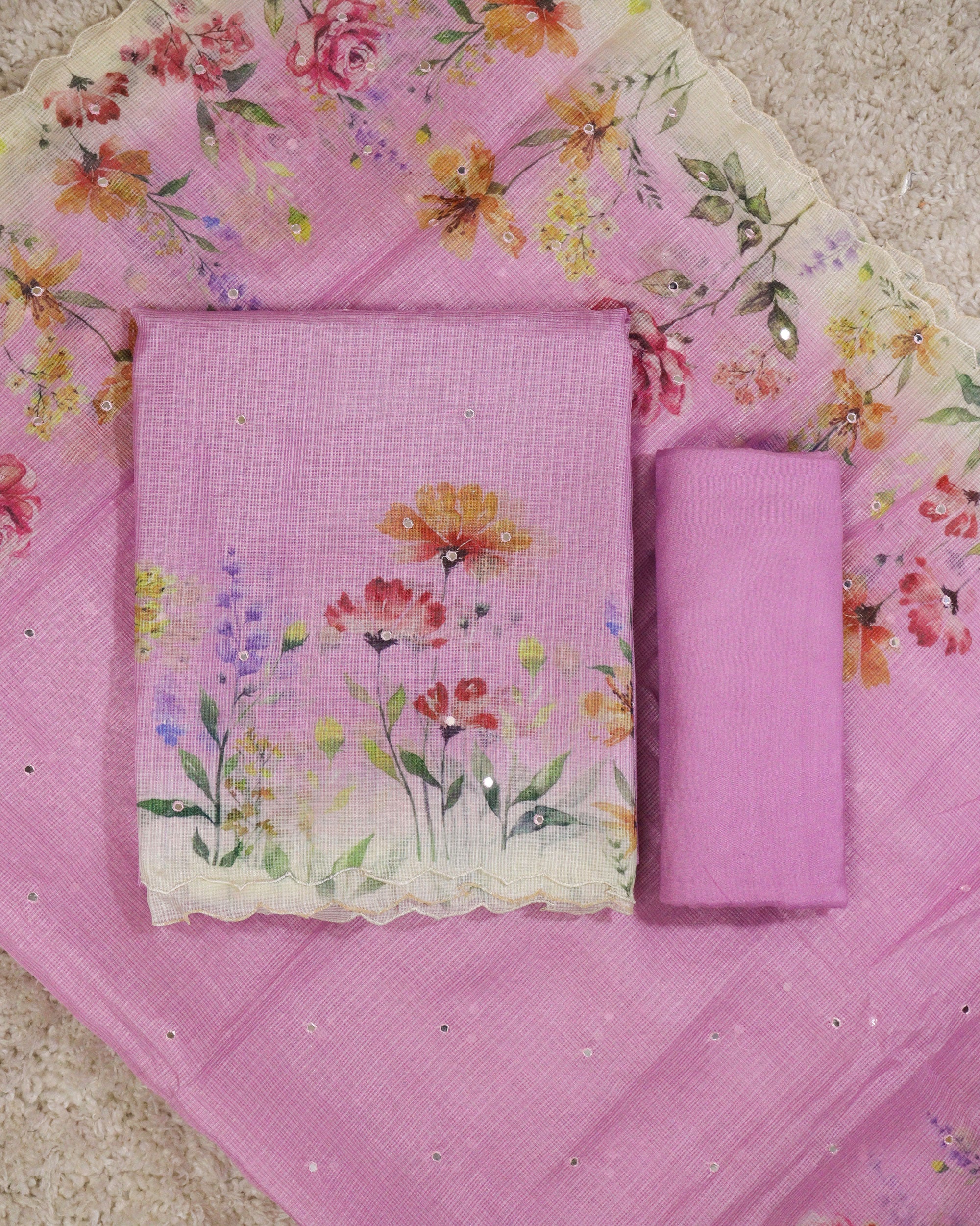 Load image into Gallery viewer, Silky Kotta Unstitched Suit-2495