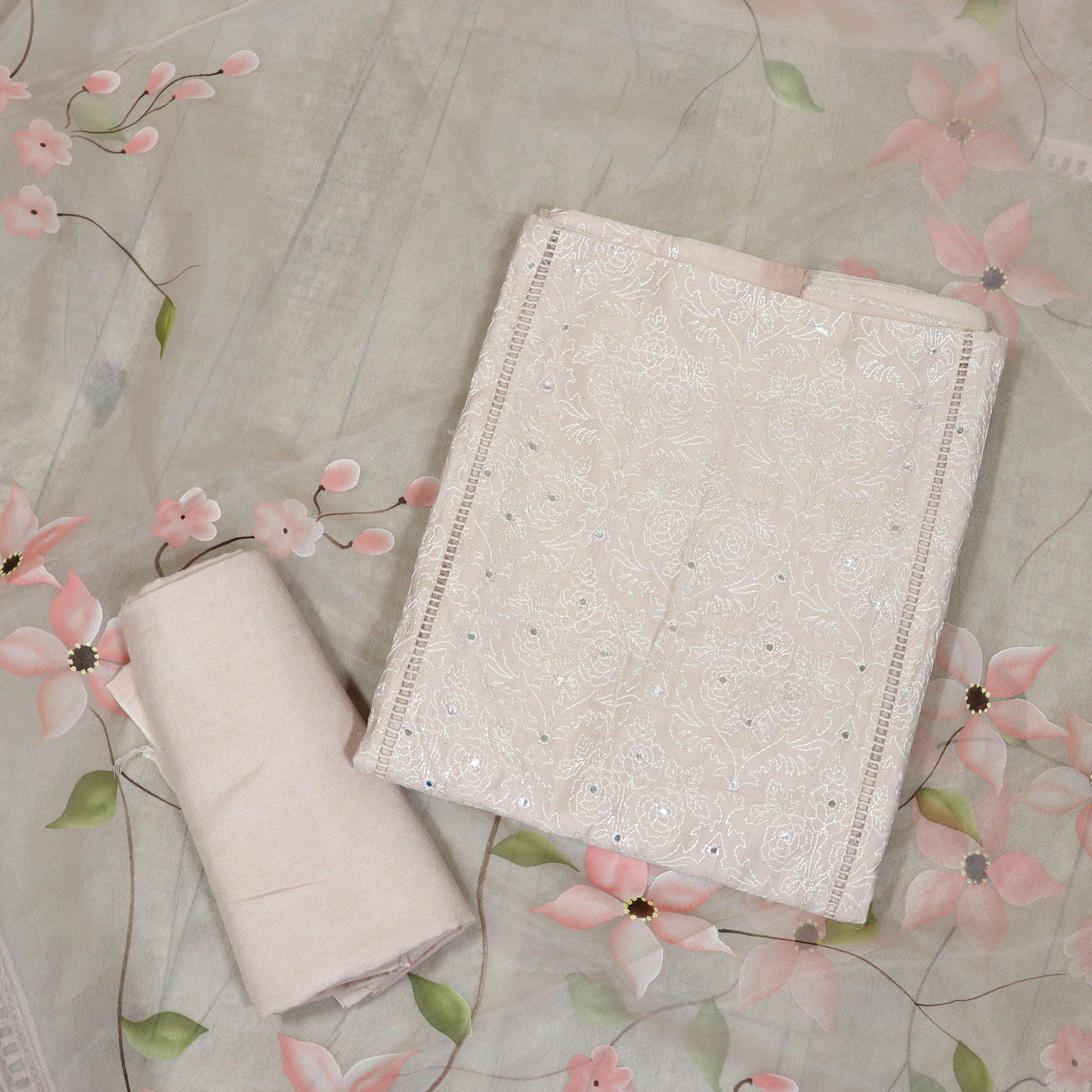 Load image into Gallery viewer, CHANDERI SILK UNSTITCHED SUIT-4683