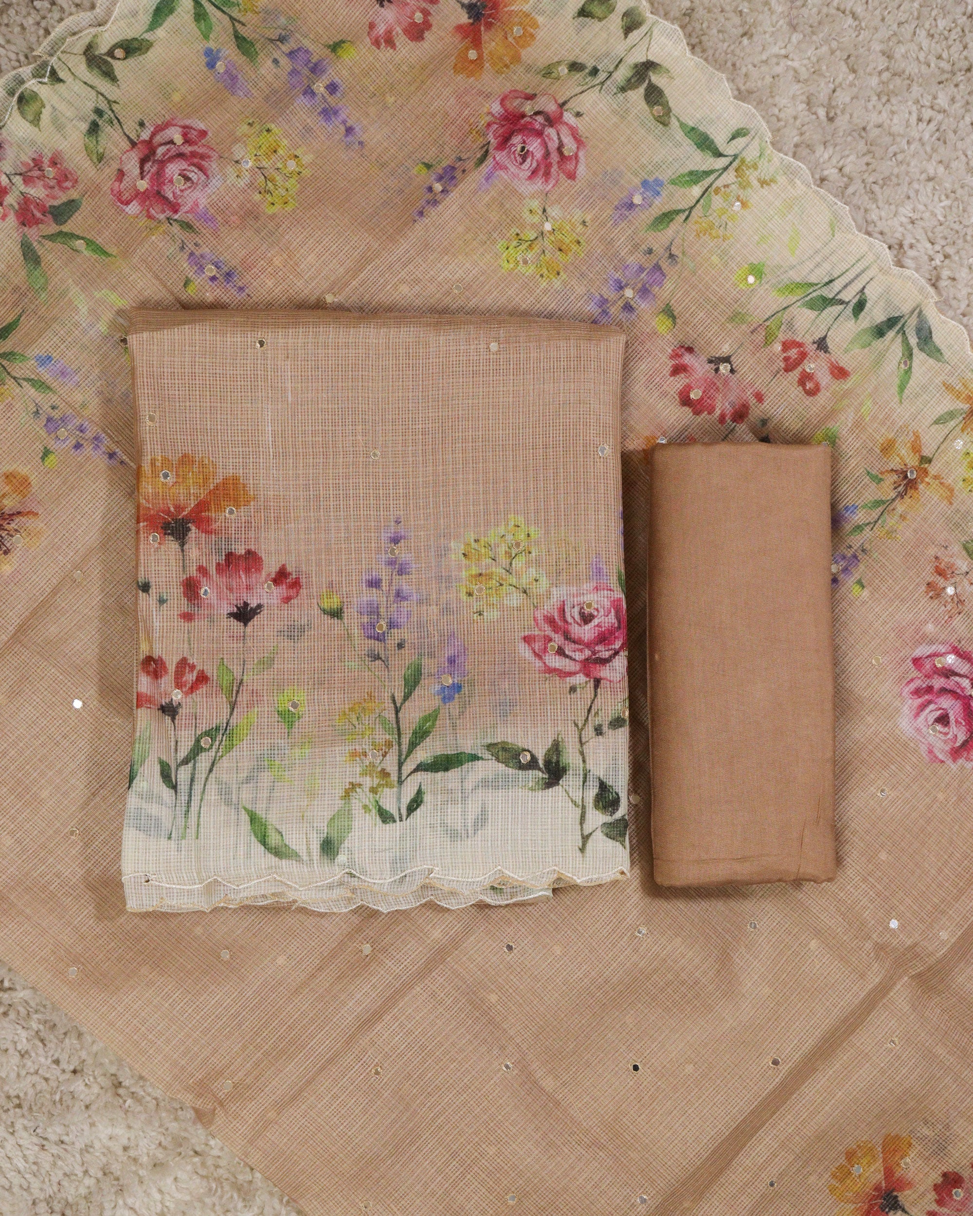 Load image into Gallery viewer, Silky Kotta Unstitched Suit-2495