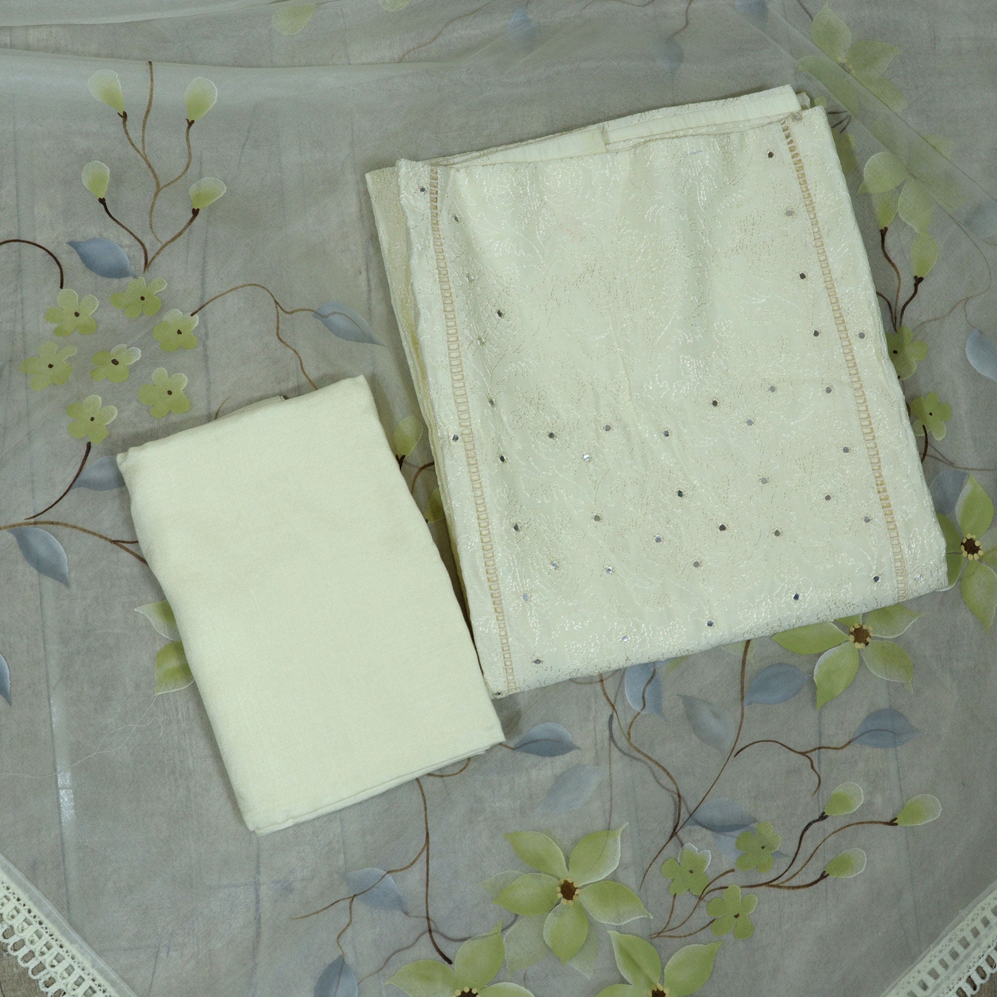 Load image into Gallery viewer, CHANDERI SILK UNSTITCHED SUIT-4683