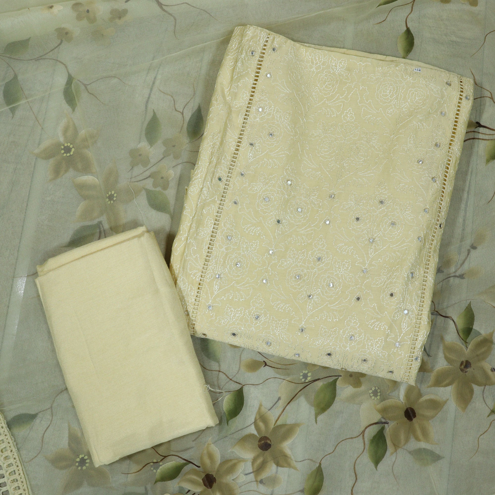 Load image into Gallery viewer, CHANDERI SILK UNSTITCHED SUIT-4683