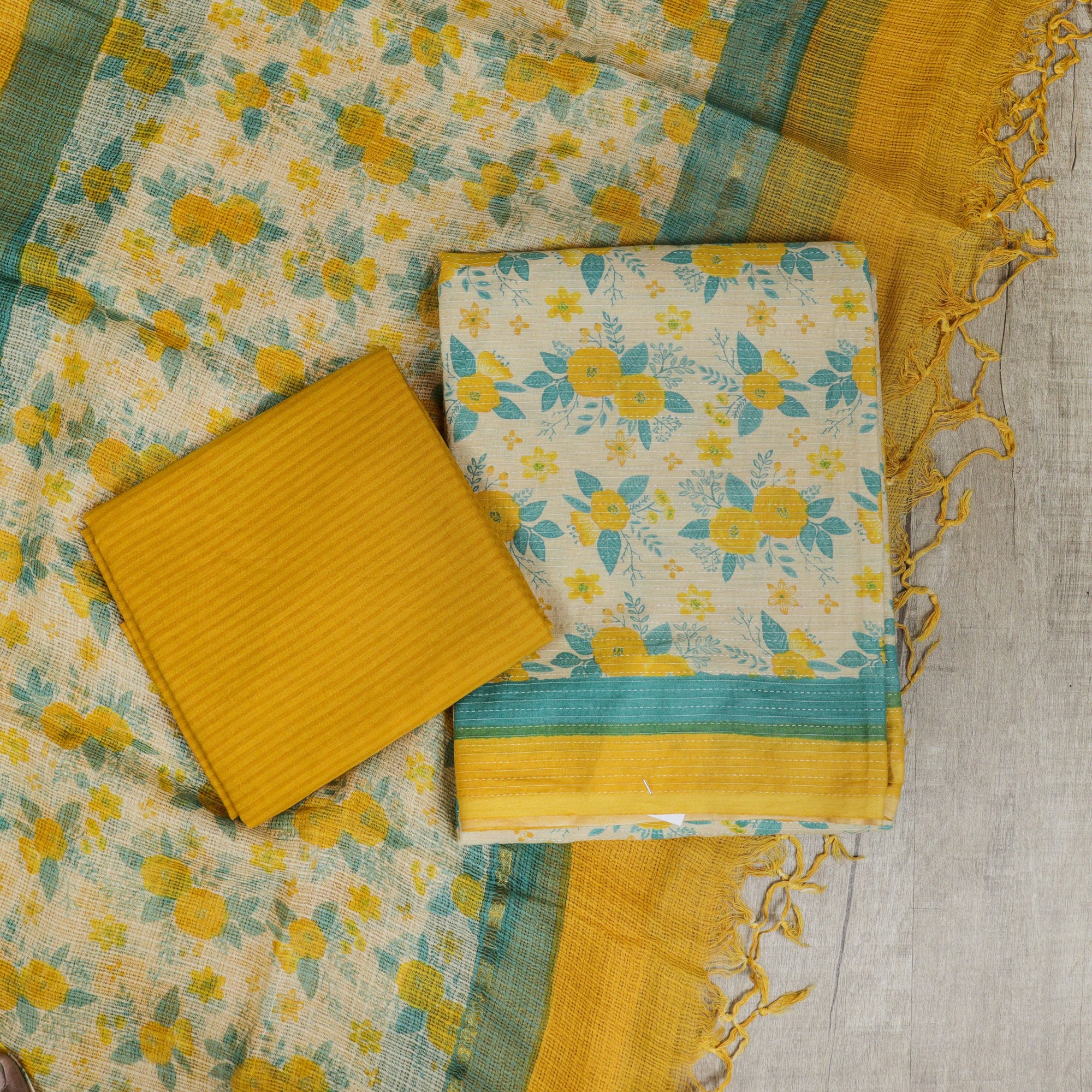 Load image into Gallery viewer, Pure Cotton Unstitched Kurti Set-4728