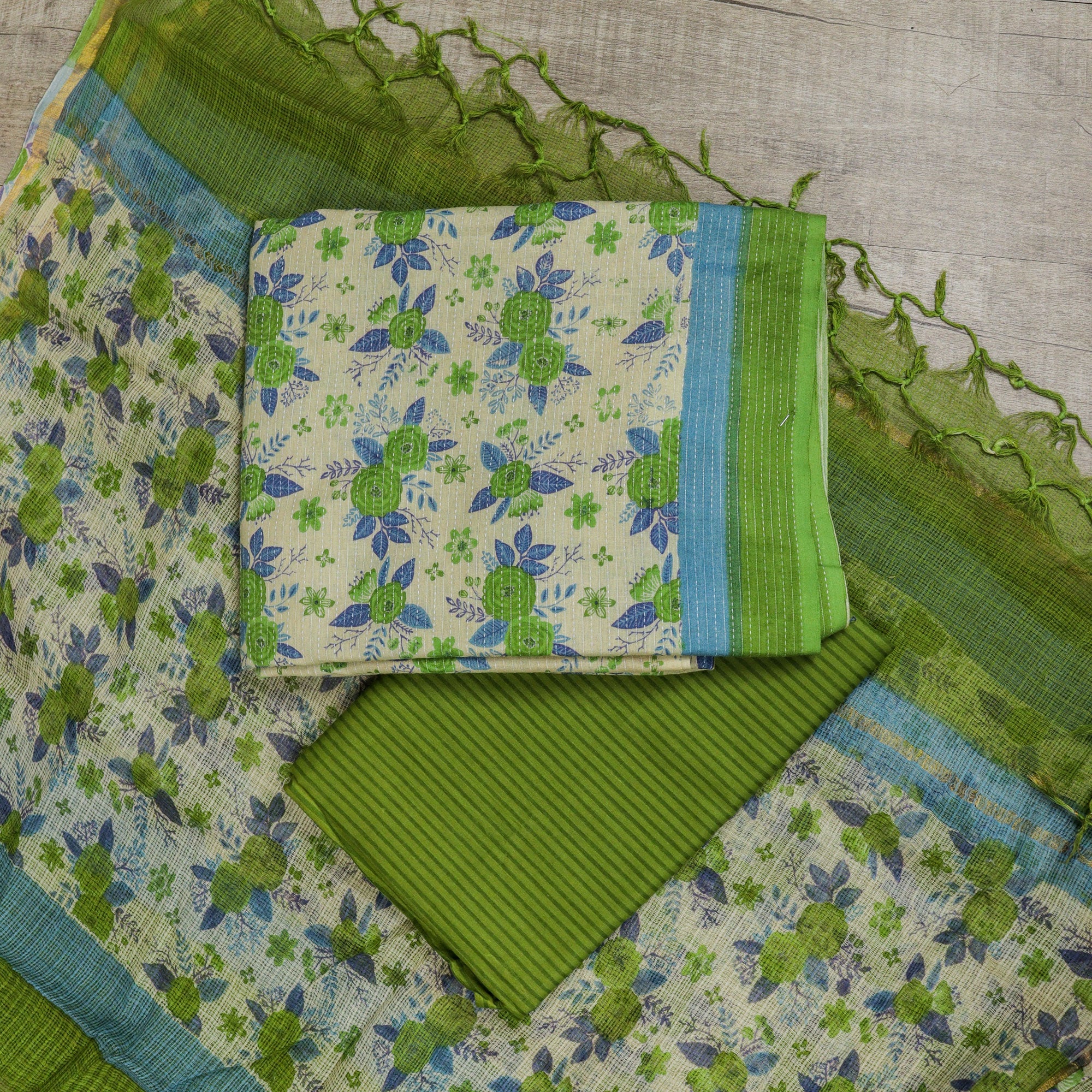 Load image into Gallery viewer, Pure Cotton Unstitched Kurti Set-4728