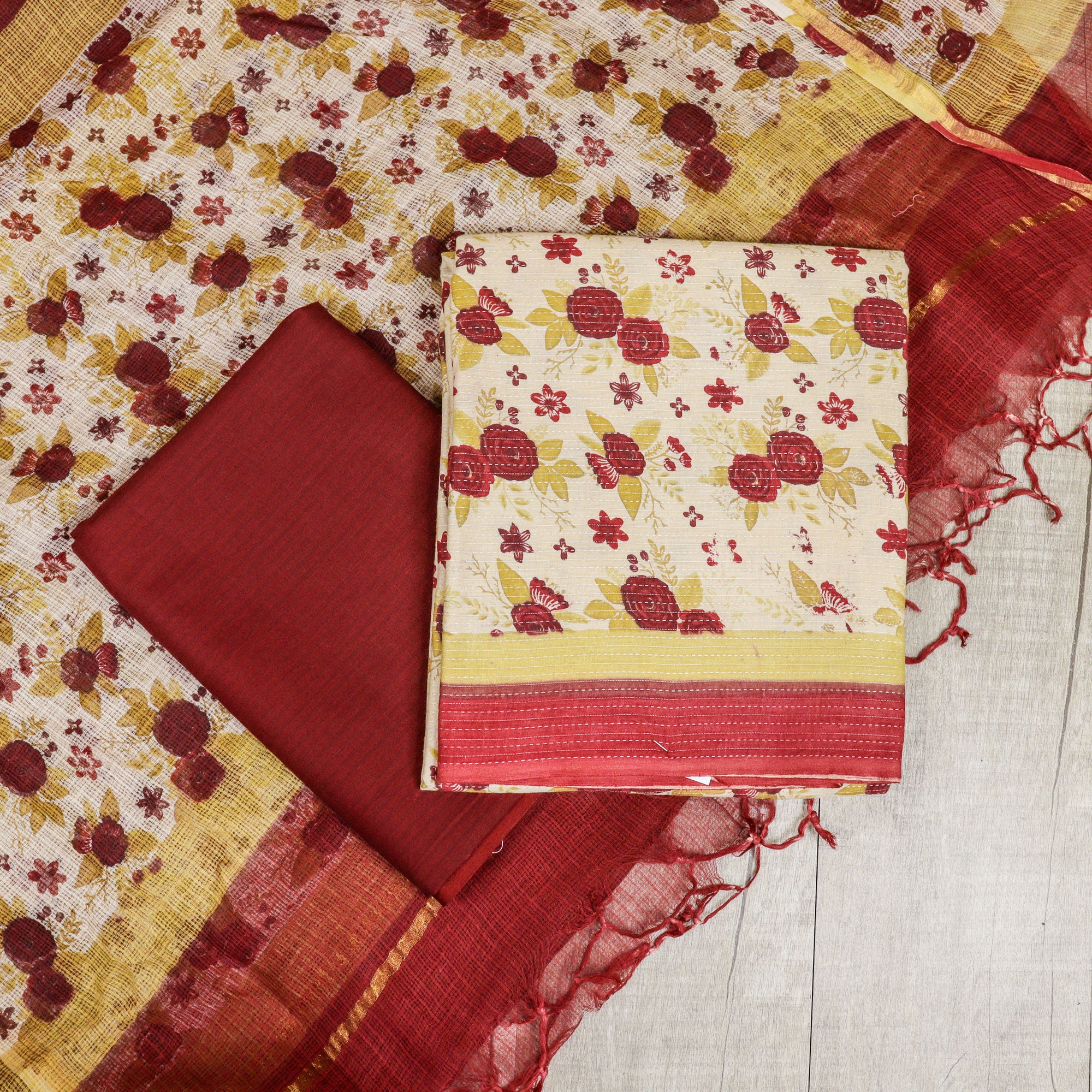 Load image into Gallery viewer, Pure Cotton Unstitched Kurti Set-4728