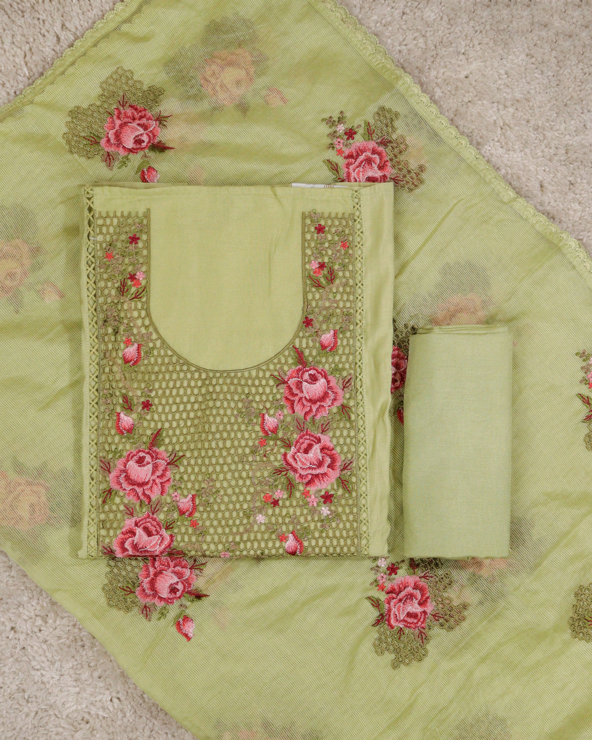 Load image into Gallery viewer, Chanderi Silk Unstitched Suit-2768