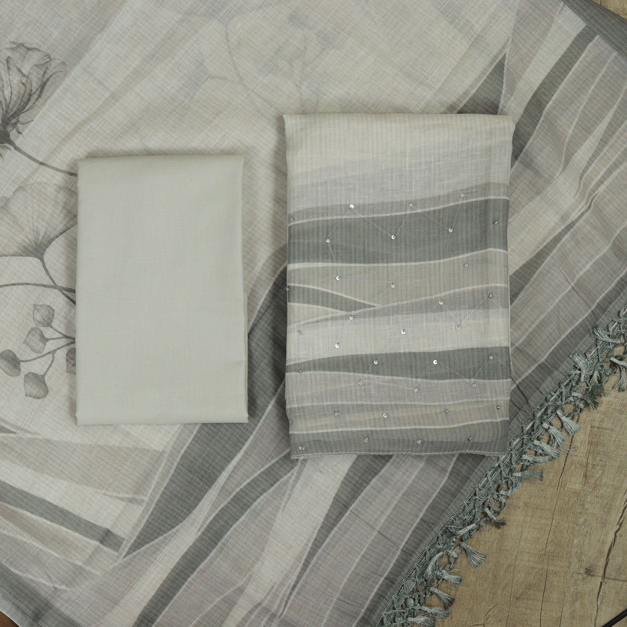 Load image into Gallery viewer, Linen Cotton Unstitched Suit-4830