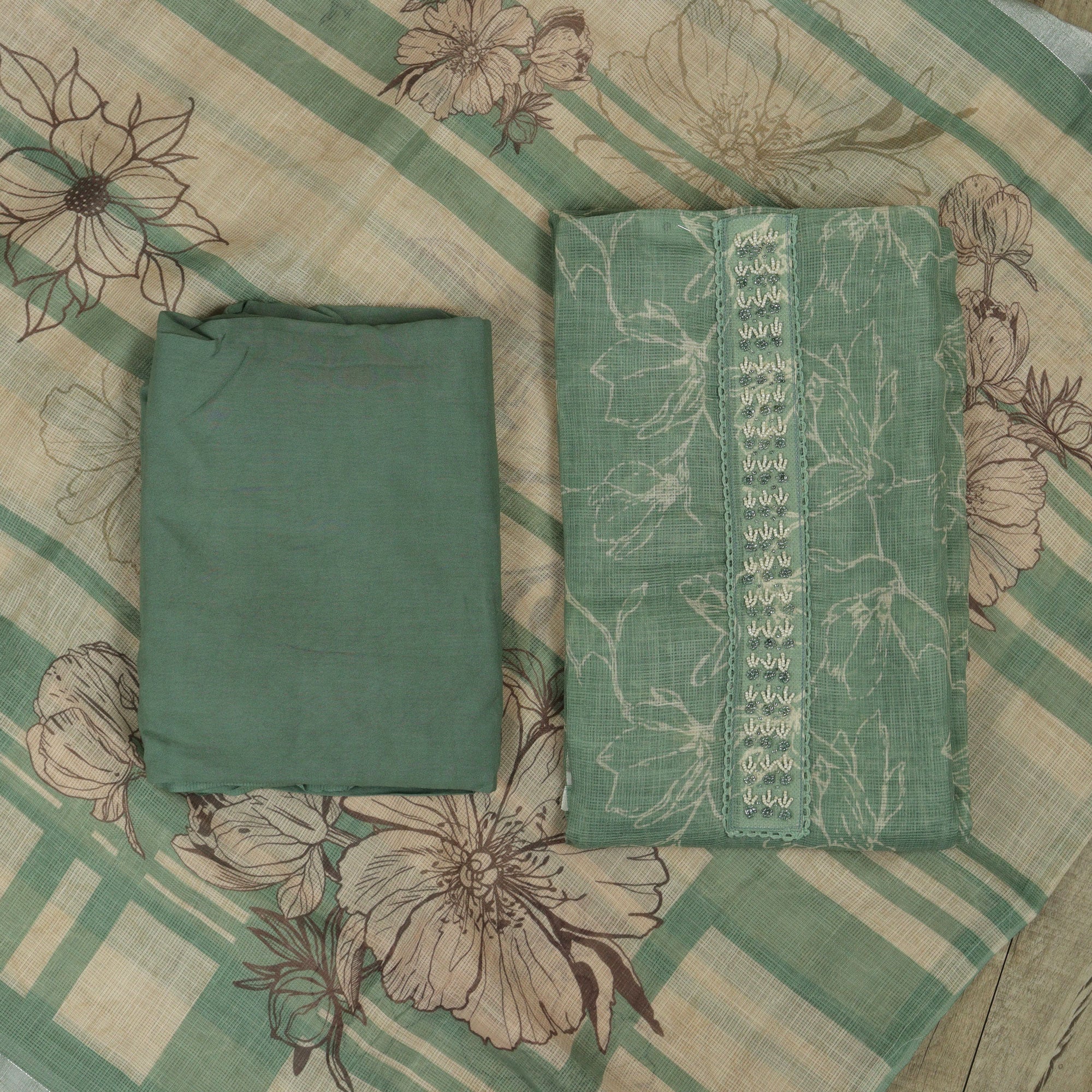 Load image into Gallery viewer, Kota Cotton Unstitched Suit-4831