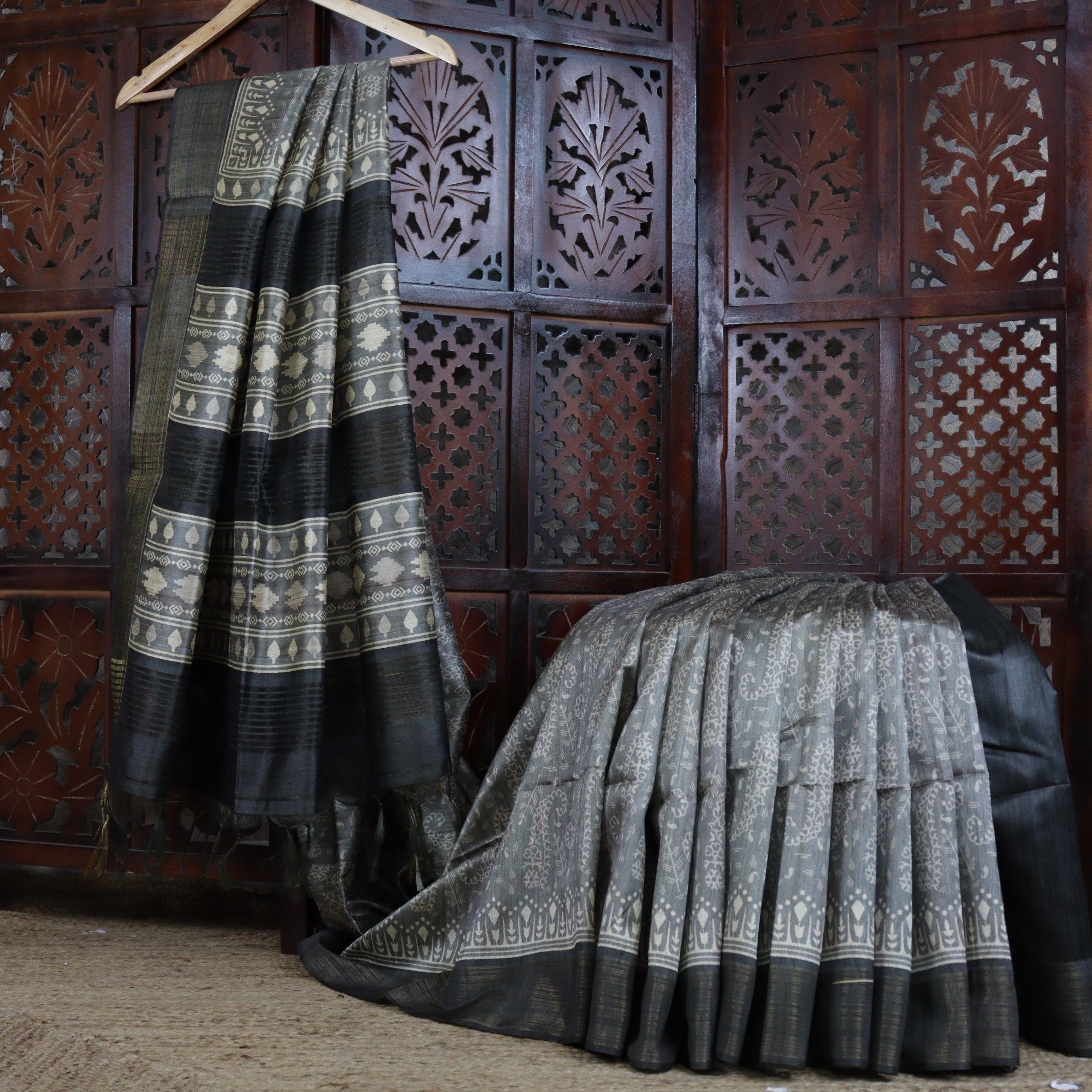 Load image into Gallery viewer, Semi Tussar Ghicha Silk Saree-3584- Pre order