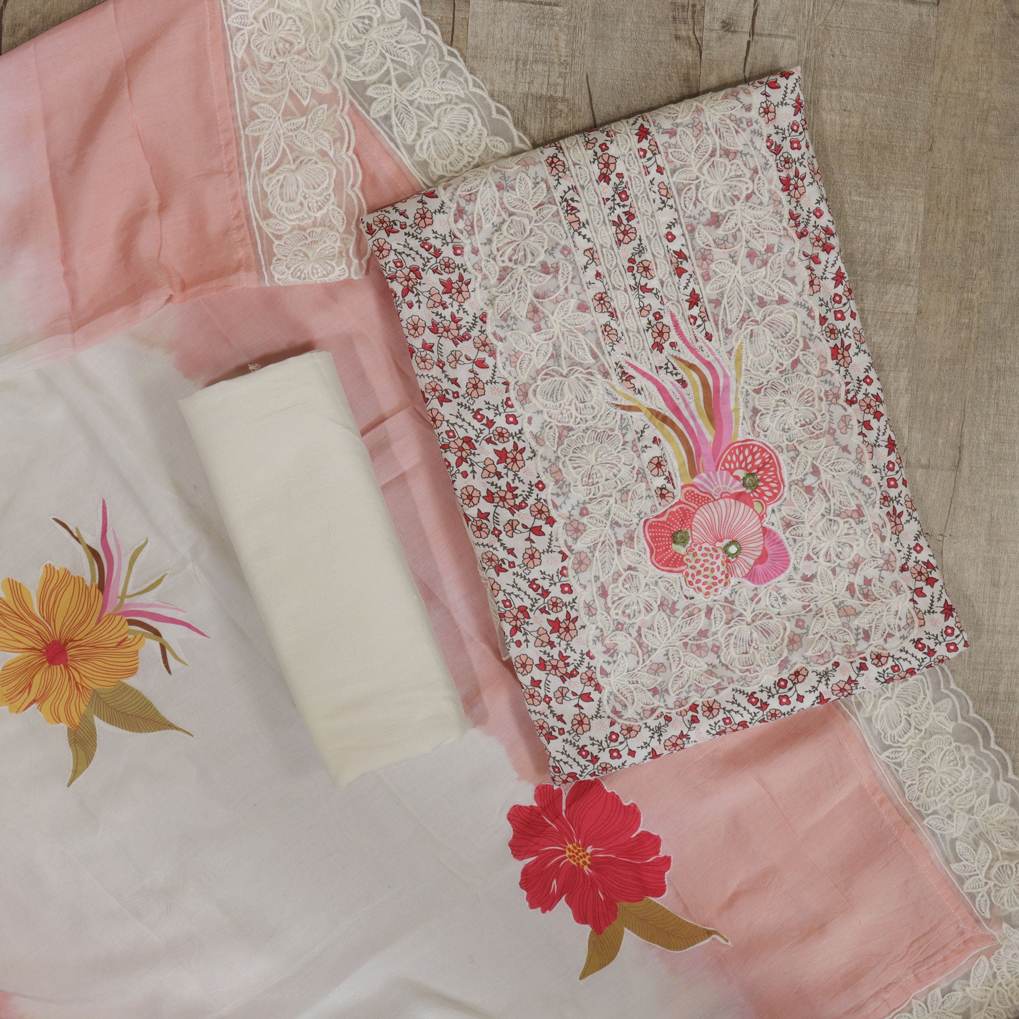 Load image into Gallery viewer, Crepe Silk Unstitched suit-4853