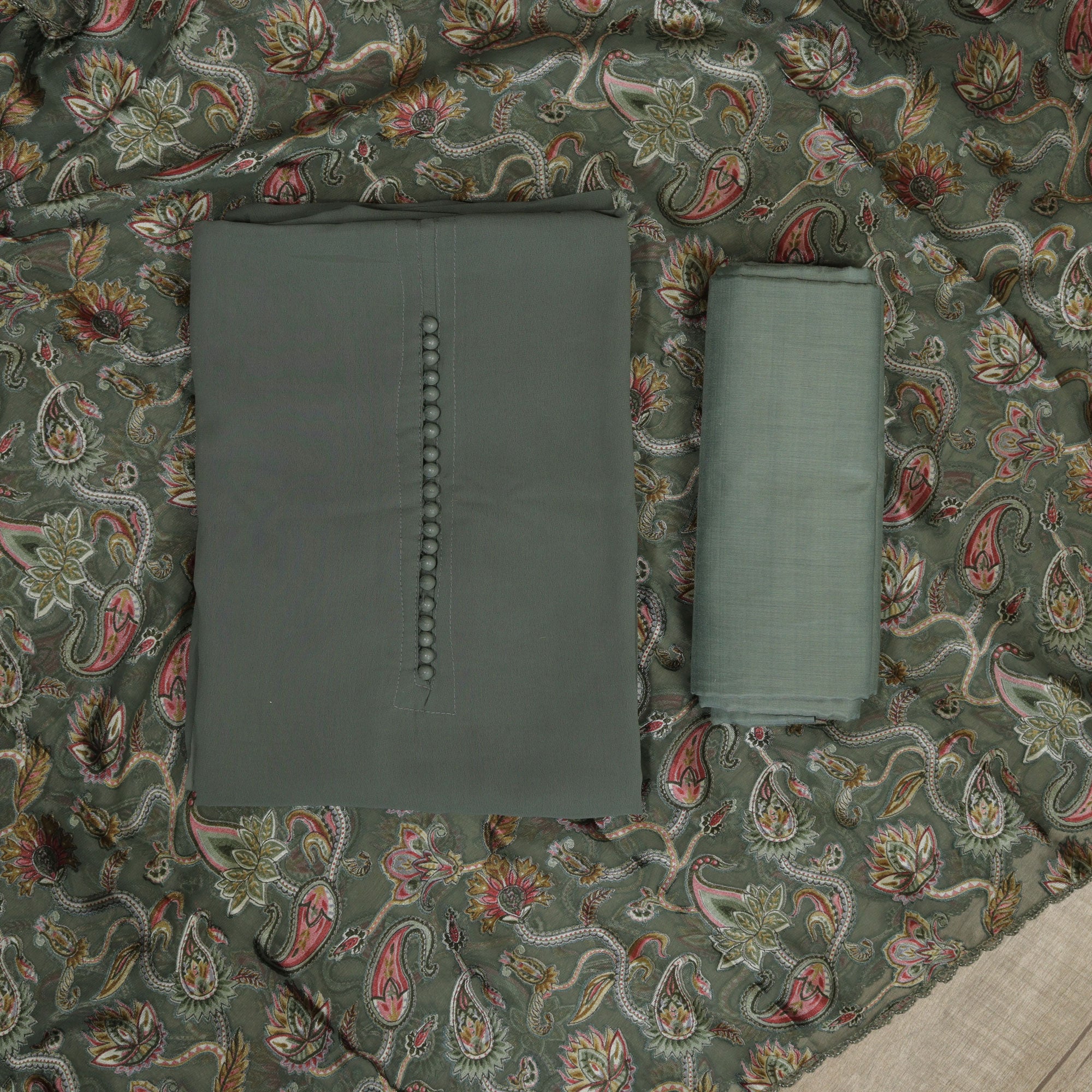 Load image into Gallery viewer, Faux Georgette Unstitched Suit-4851