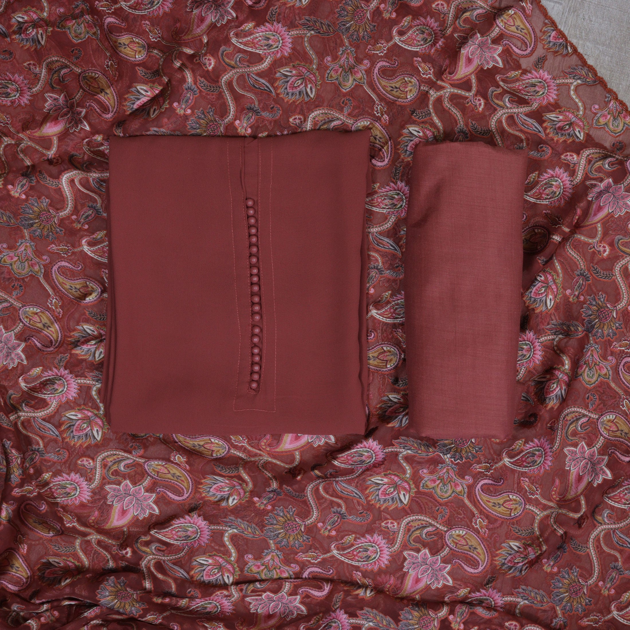 Load image into Gallery viewer, Faux Georgette Unstitched Suit-4851