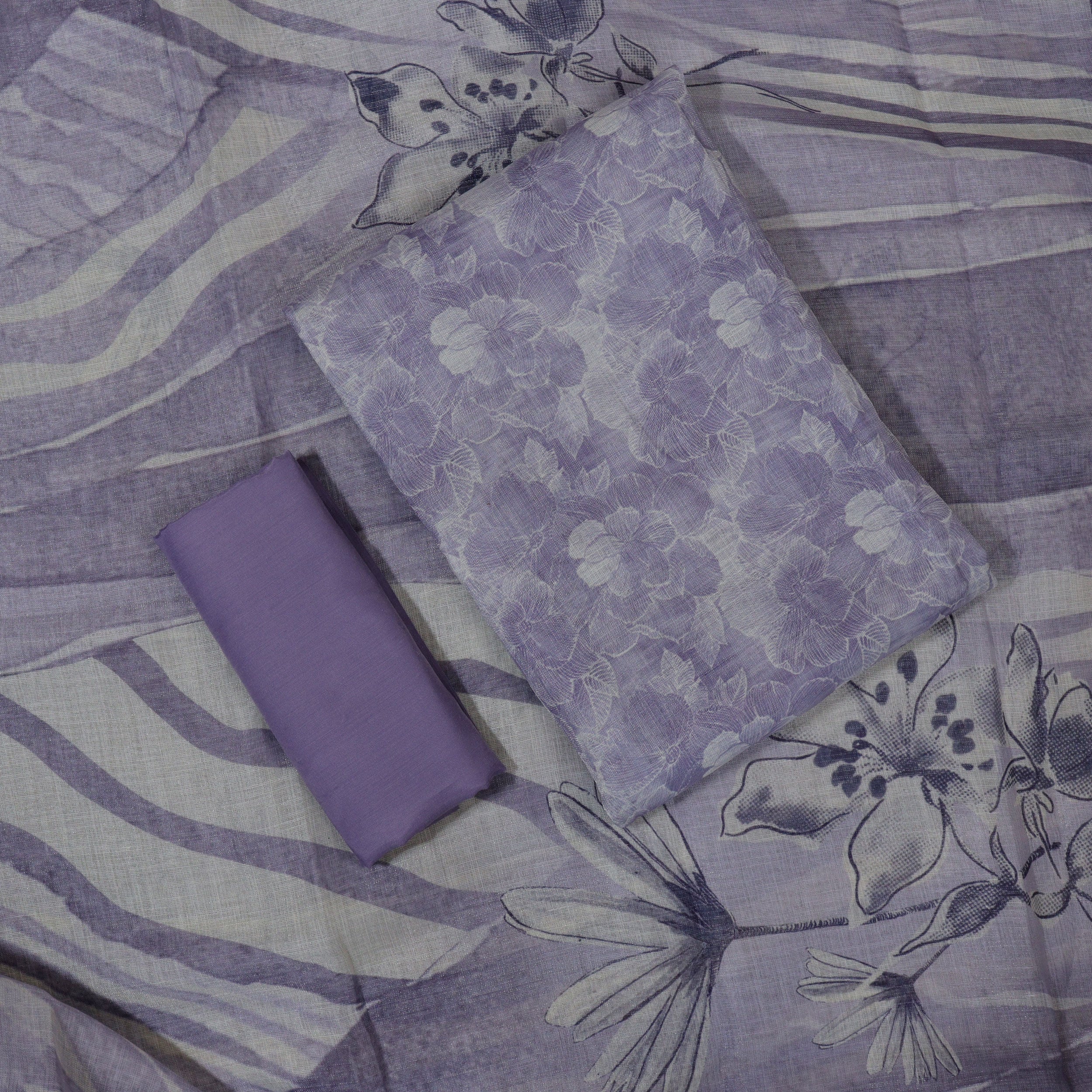 Load image into Gallery viewer, Tissue Linen Unstitched Suit-4859