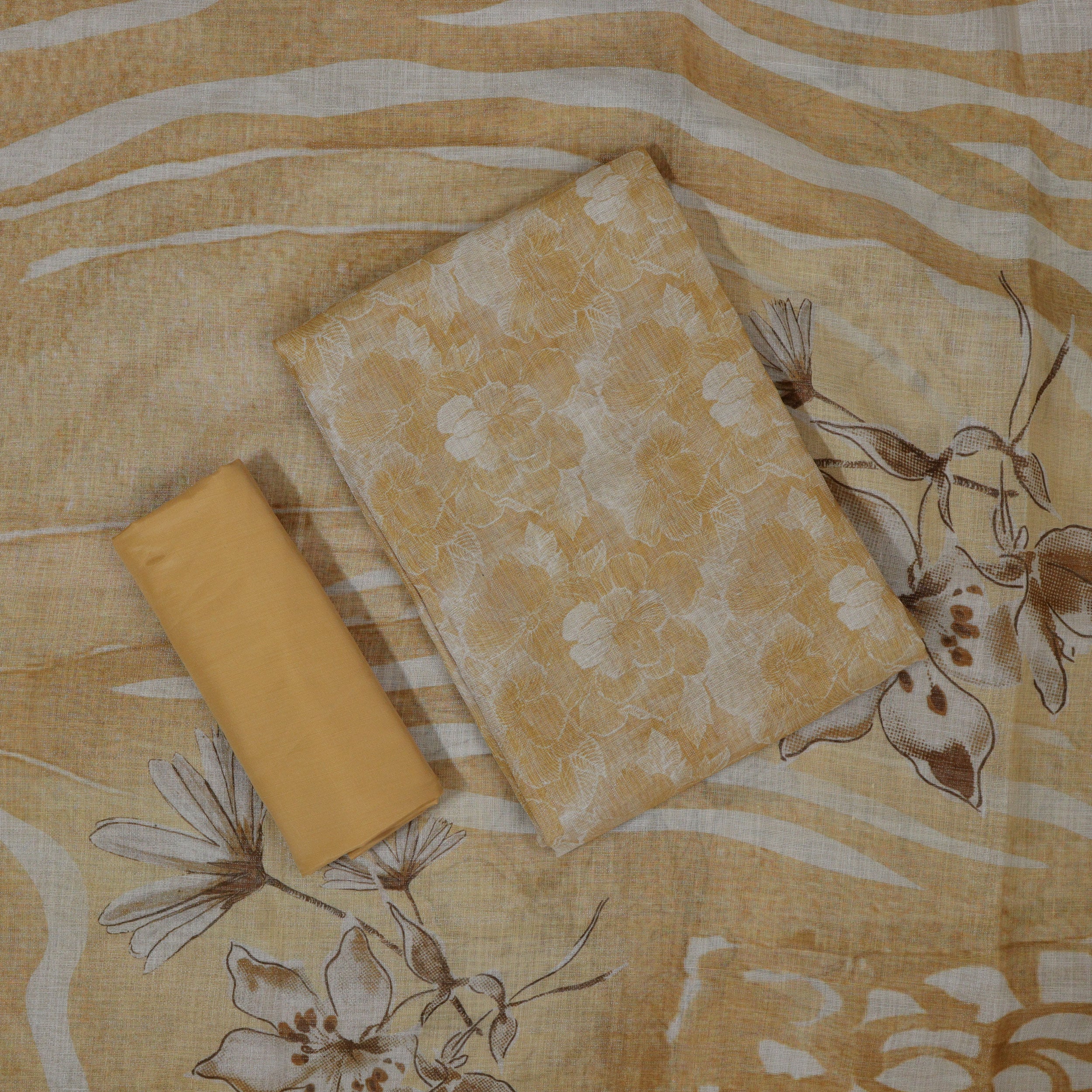 Load image into Gallery viewer, Tissue Linen Unstitched Suit-4859