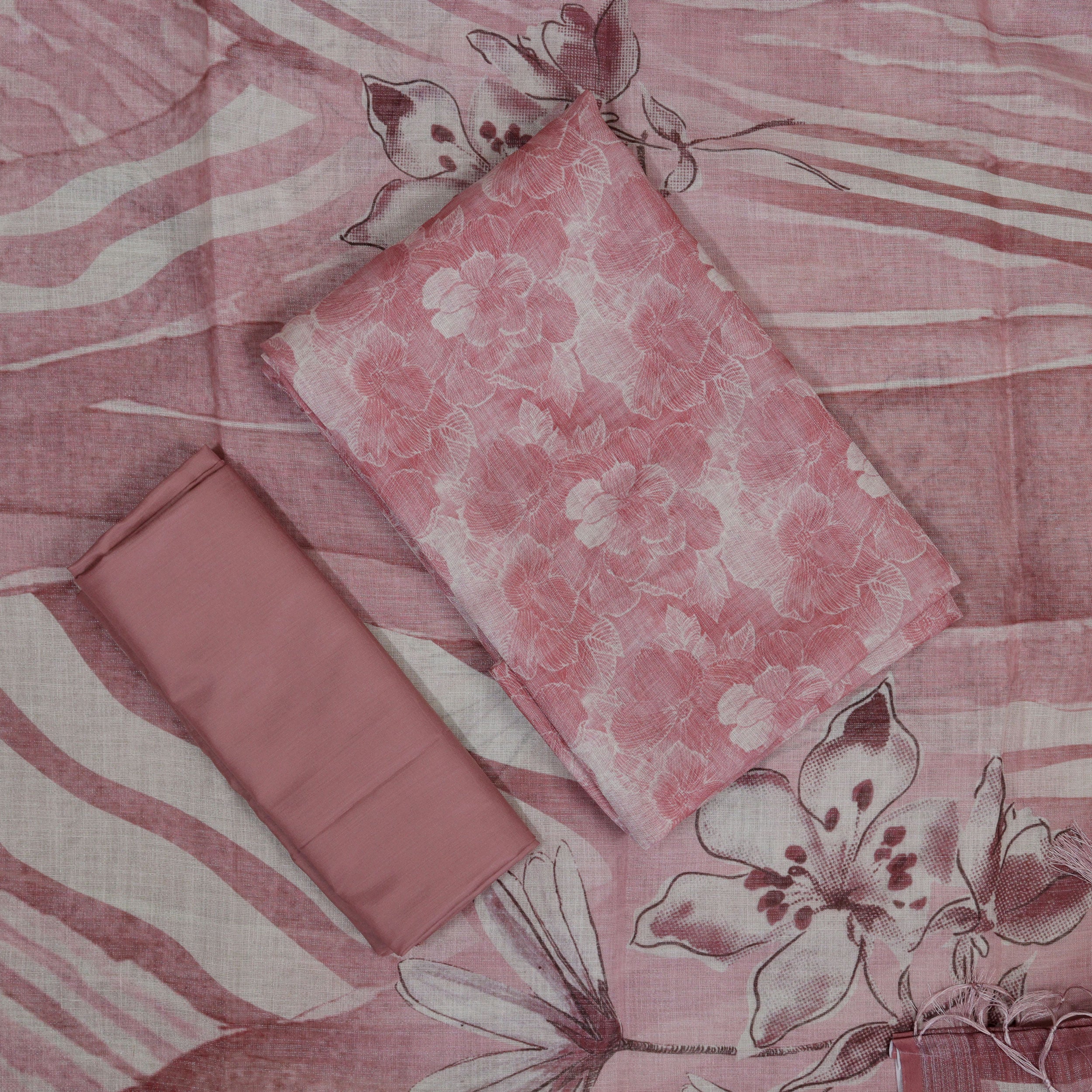 Load image into Gallery viewer, Tissue Linen Unstitched Suit-4859