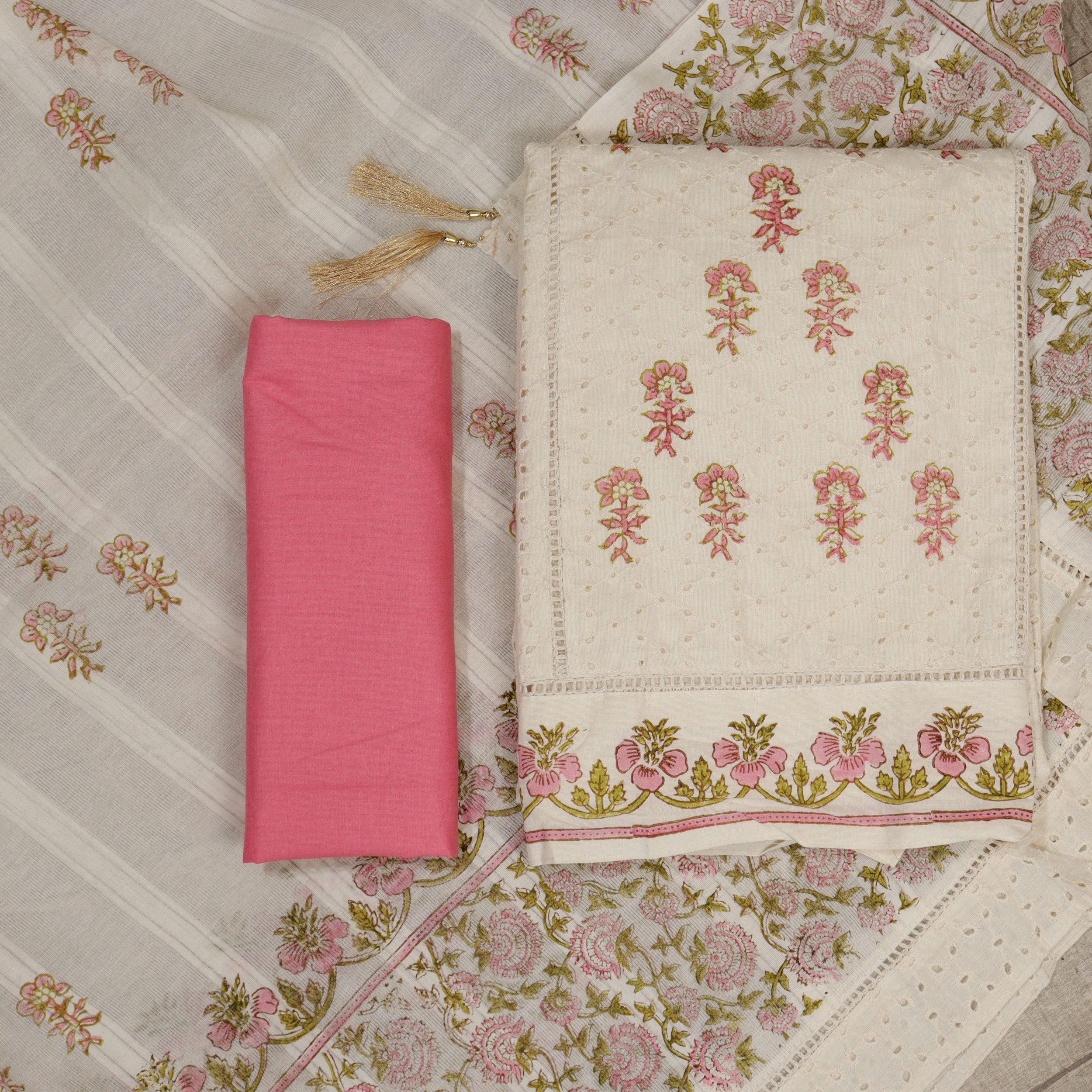 Load image into Gallery viewer, Pure Cotton Hacoba Unstitched Suit-4862