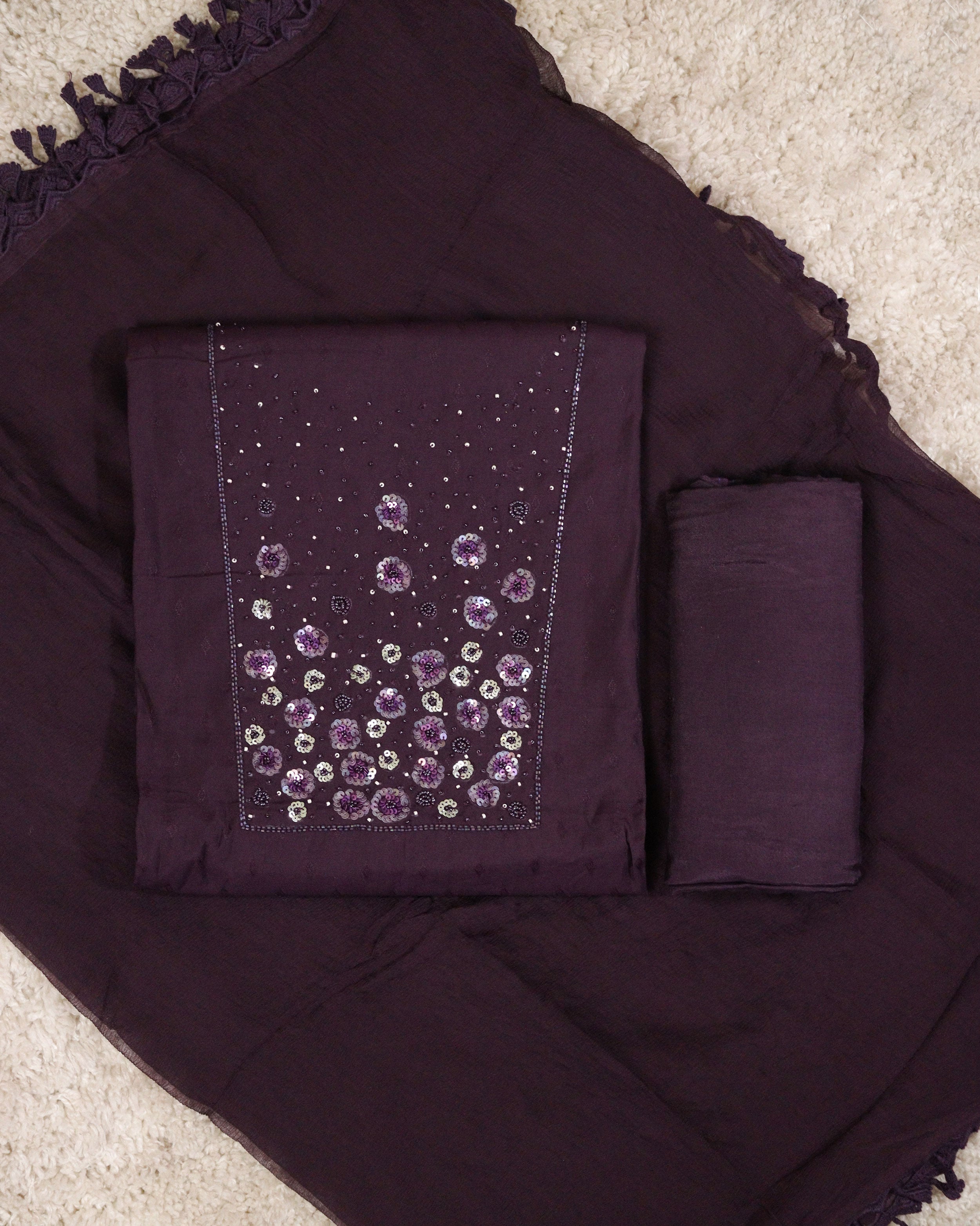 Load image into Gallery viewer, Chanderi Semi Silk Unstitched Suit-2851