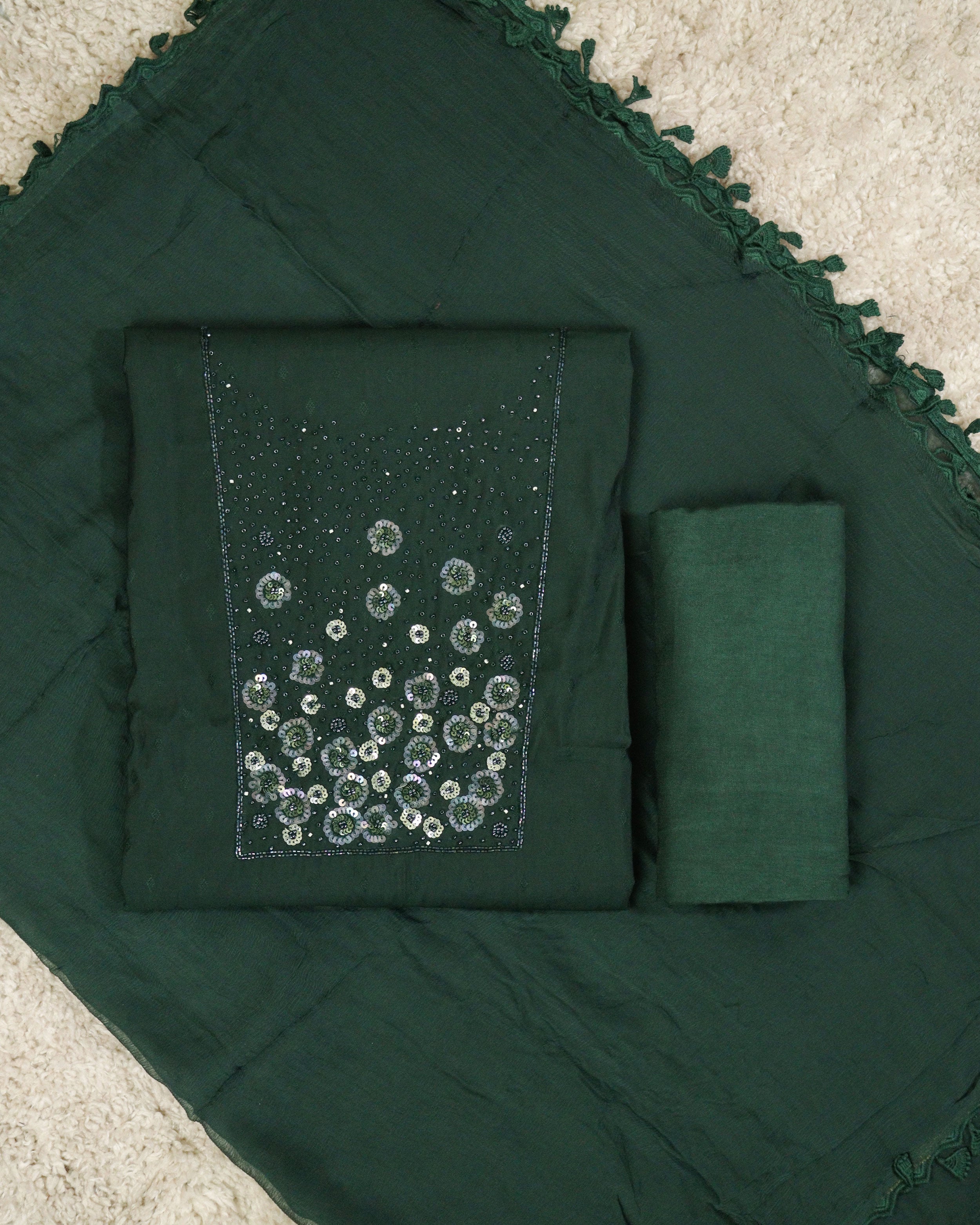 Load image into Gallery viewer, Chanderi Semi Silk Unstitched Suit-2851