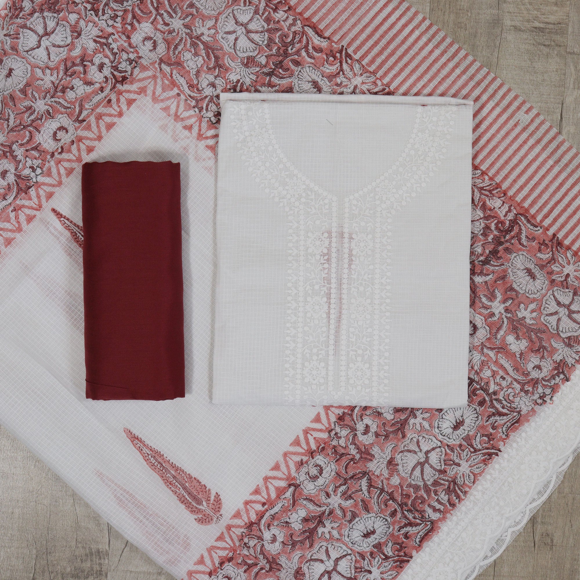 Load image into Gallery viewer, Kota Cotton Unstitched Suit-4666