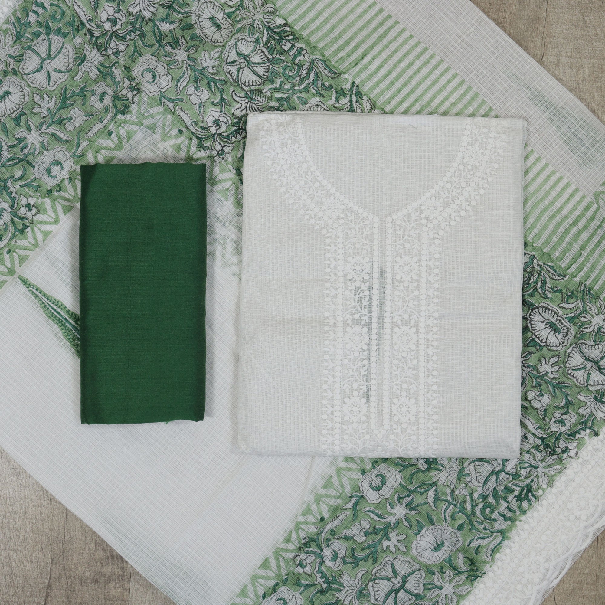 Load image into Gallery viewer, Kota Cotton Unstitched Suit-4666