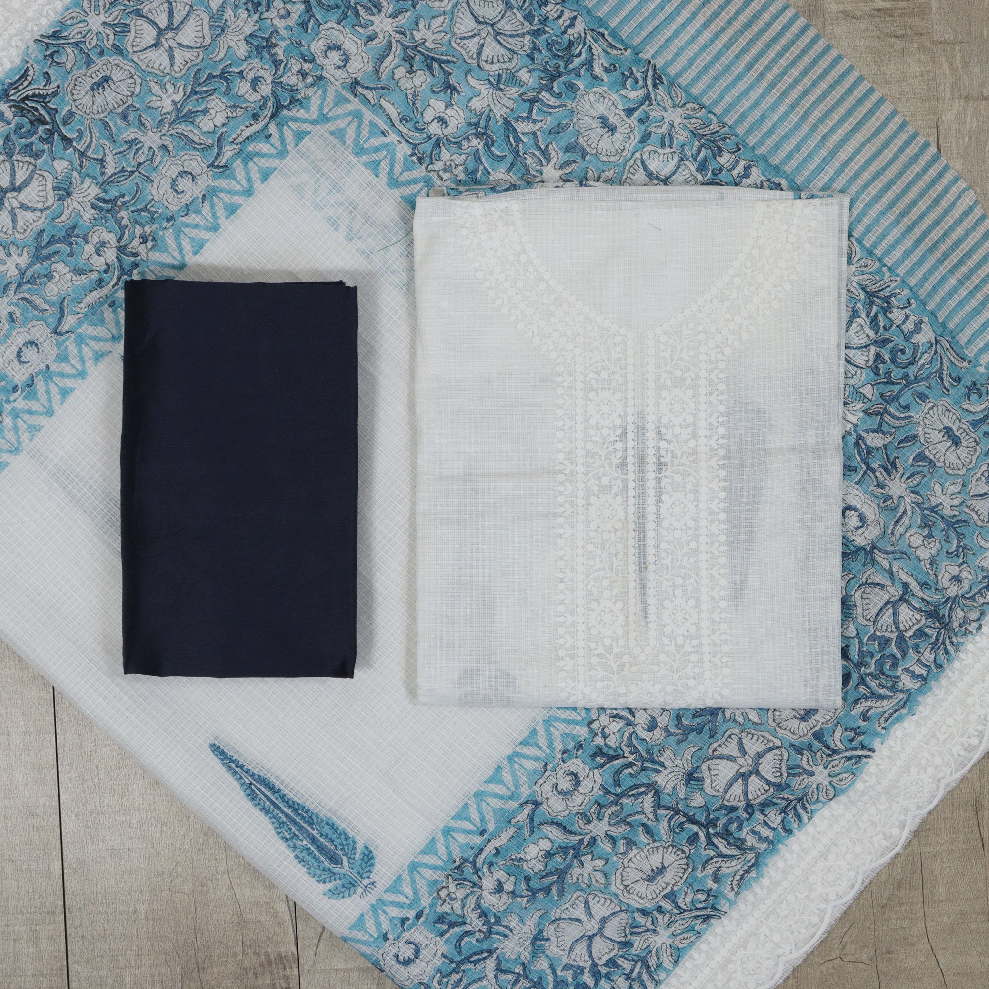 Load image into Gallery viewer, Kota Cotton Unstitched Suit-4666