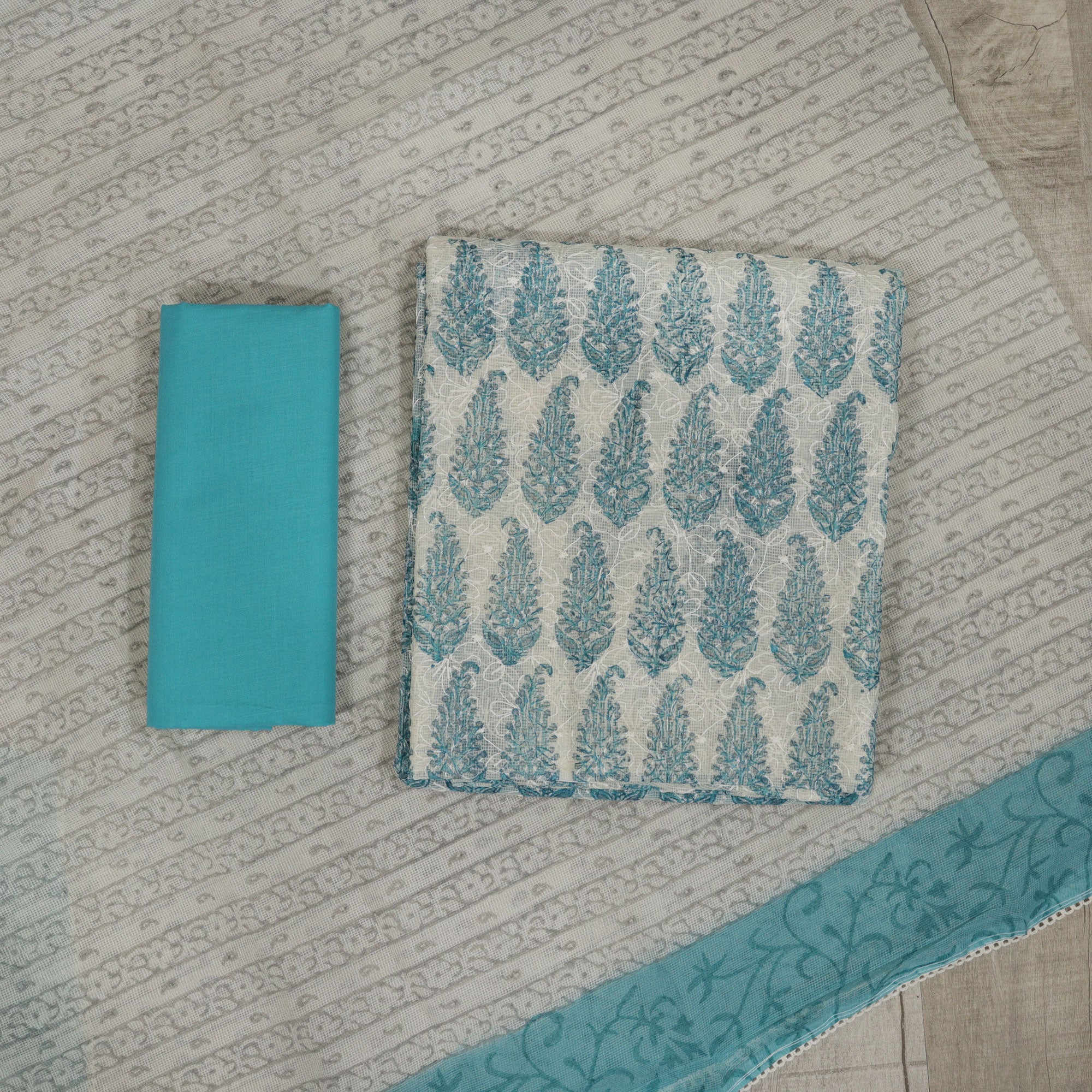 Load image into Gallery viewer, Net Kota Unstitched Suit-4478