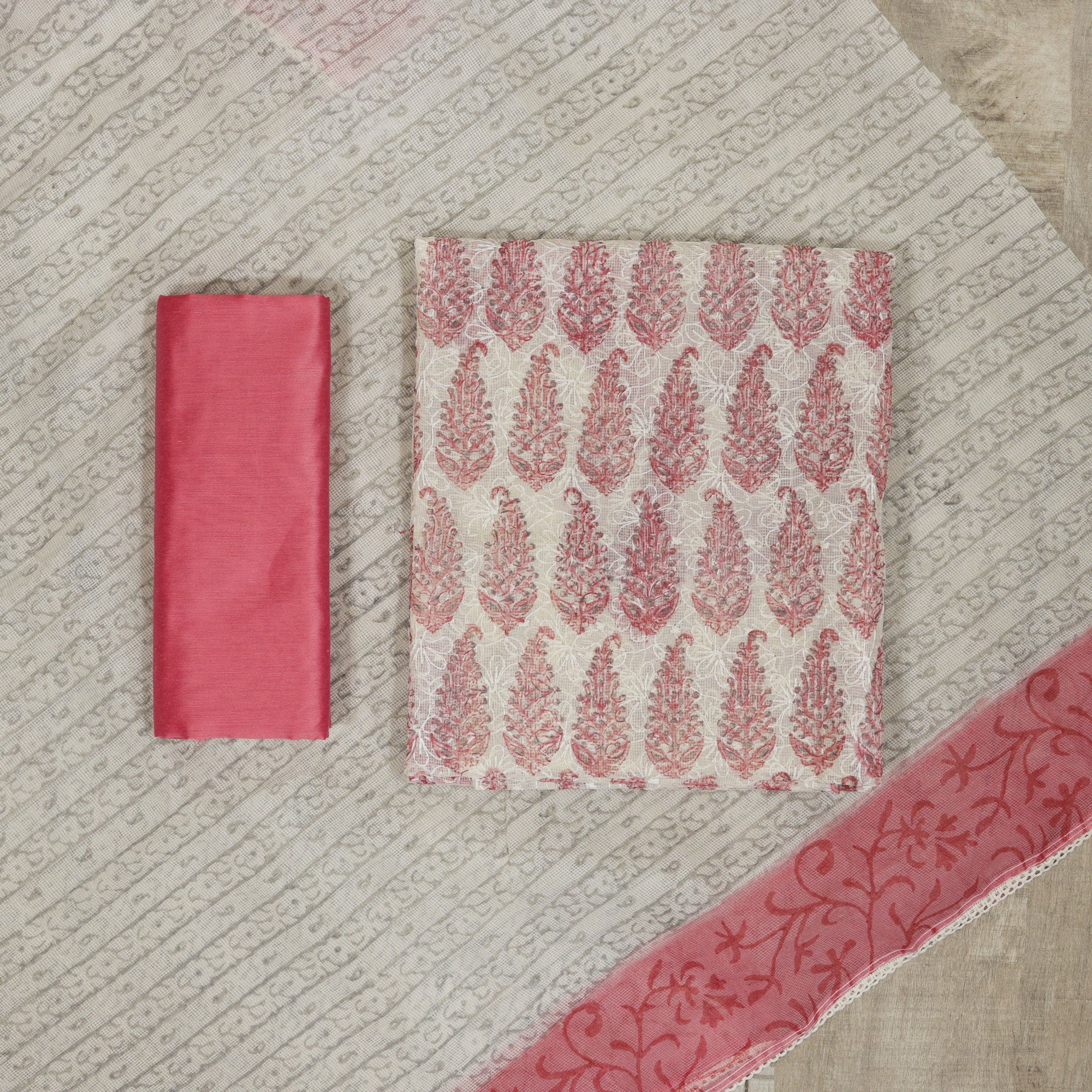 Load image into Gallery viewer, Net Kota Unstitched Suit-4478