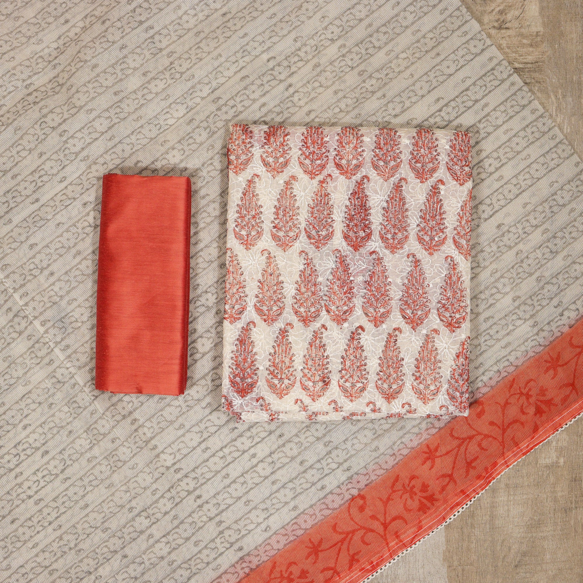 Load image into Gallery viewer, Net Kota Unstitched Suit-4478