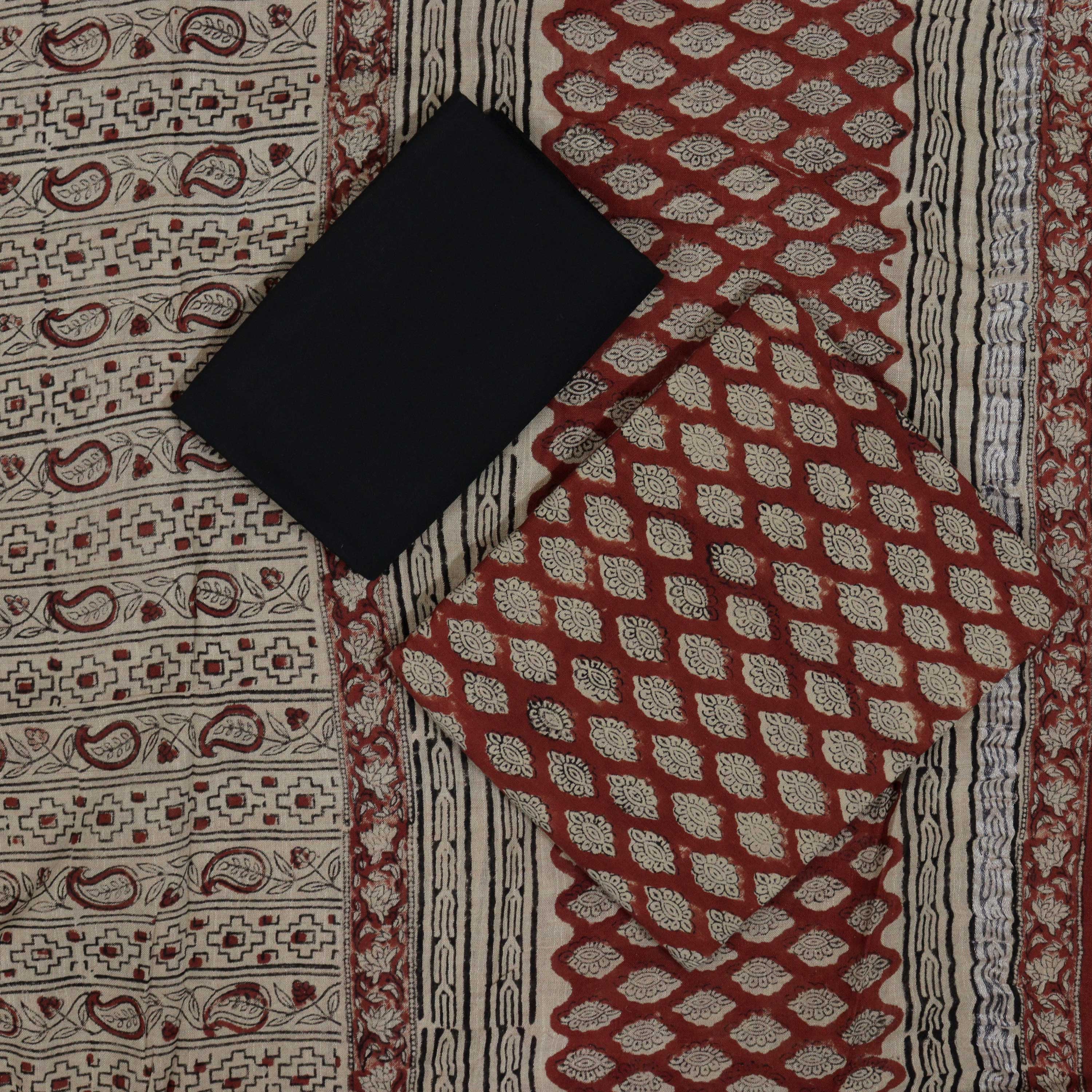 Load image into Gallery viewer, Linen Cotton Unstitched Suit-4926