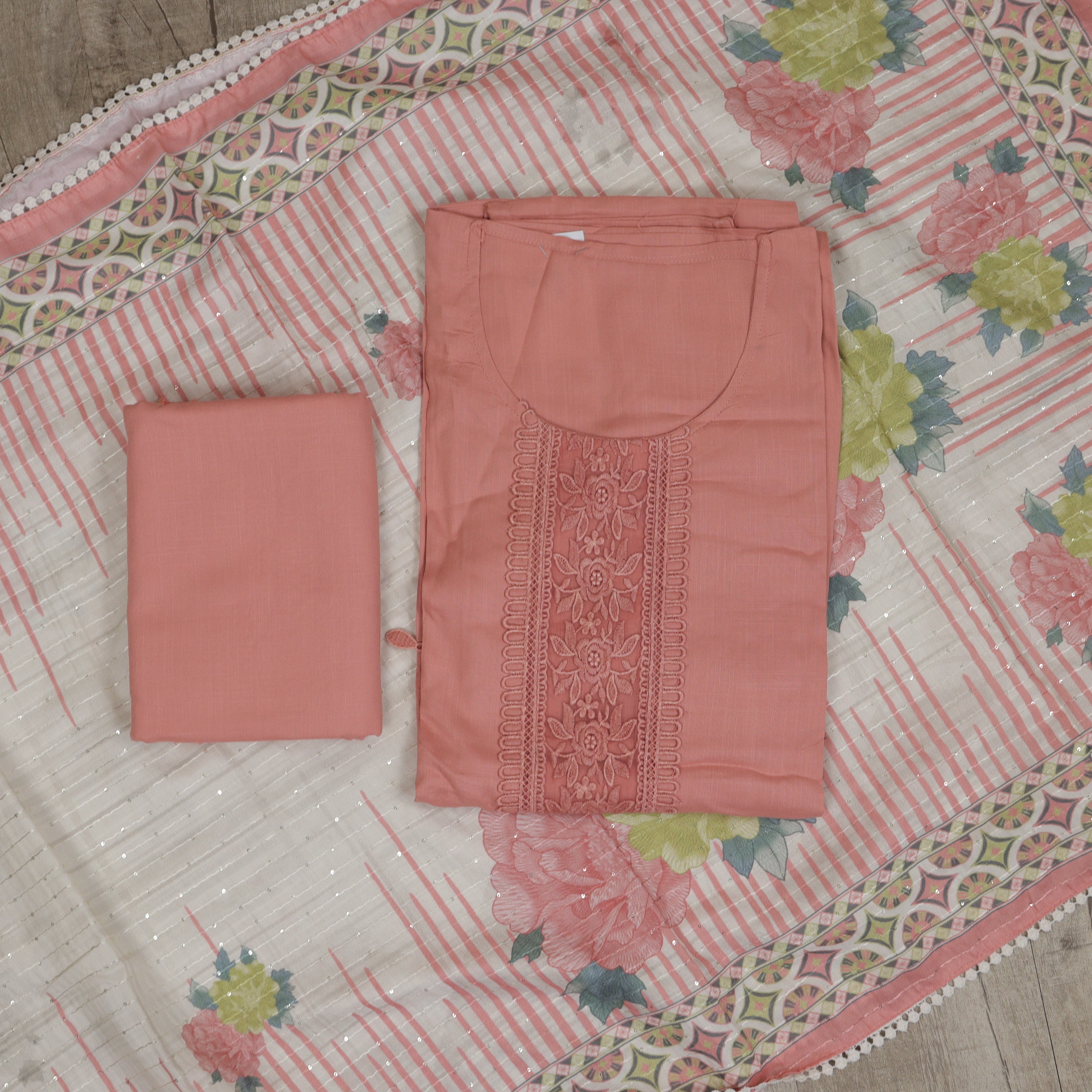 Load image into Gallery viewer, Rayon Cotton Unstitched Suit-4922