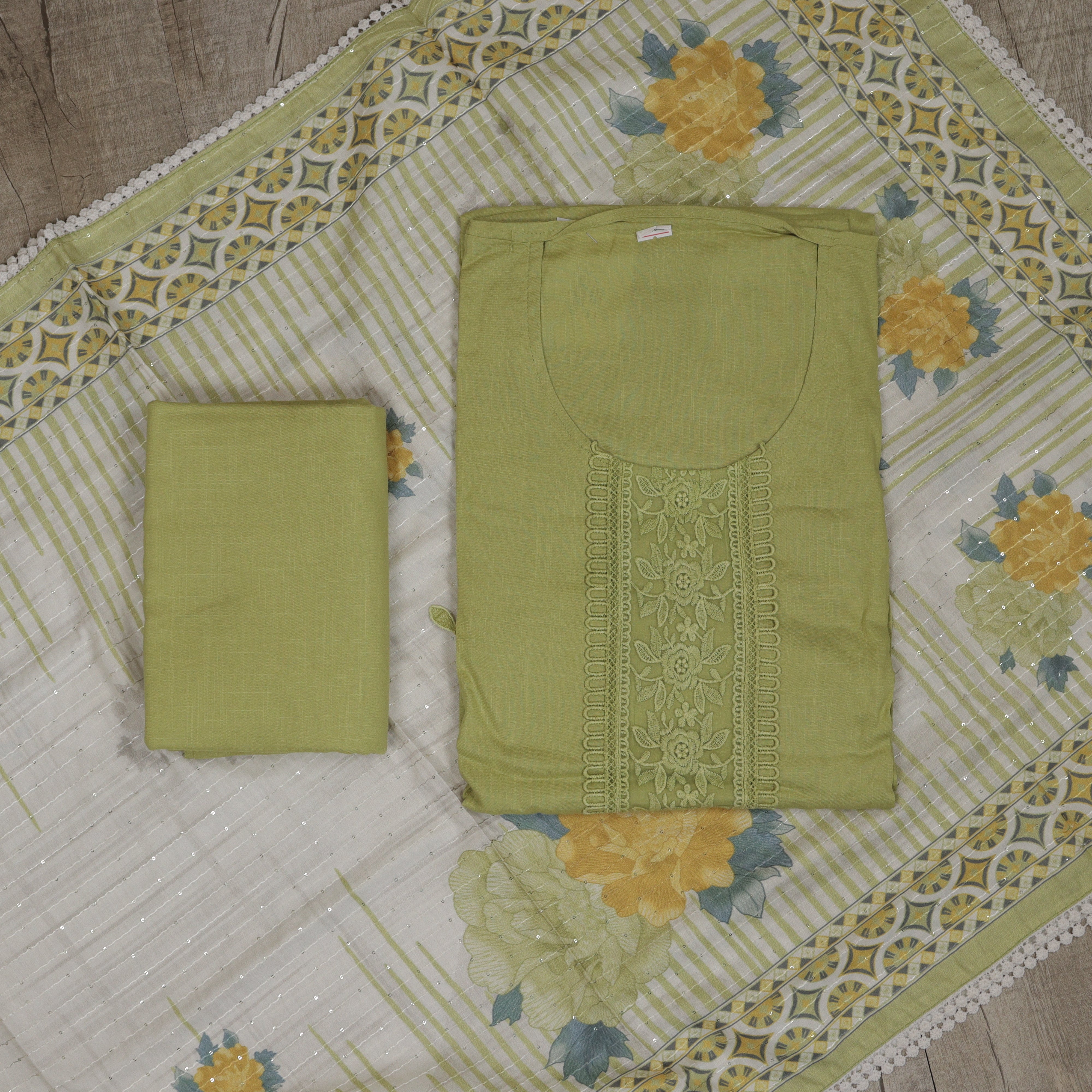 Load image into Gallery viewer, Rayon Cotton Unstitched Suit-4922