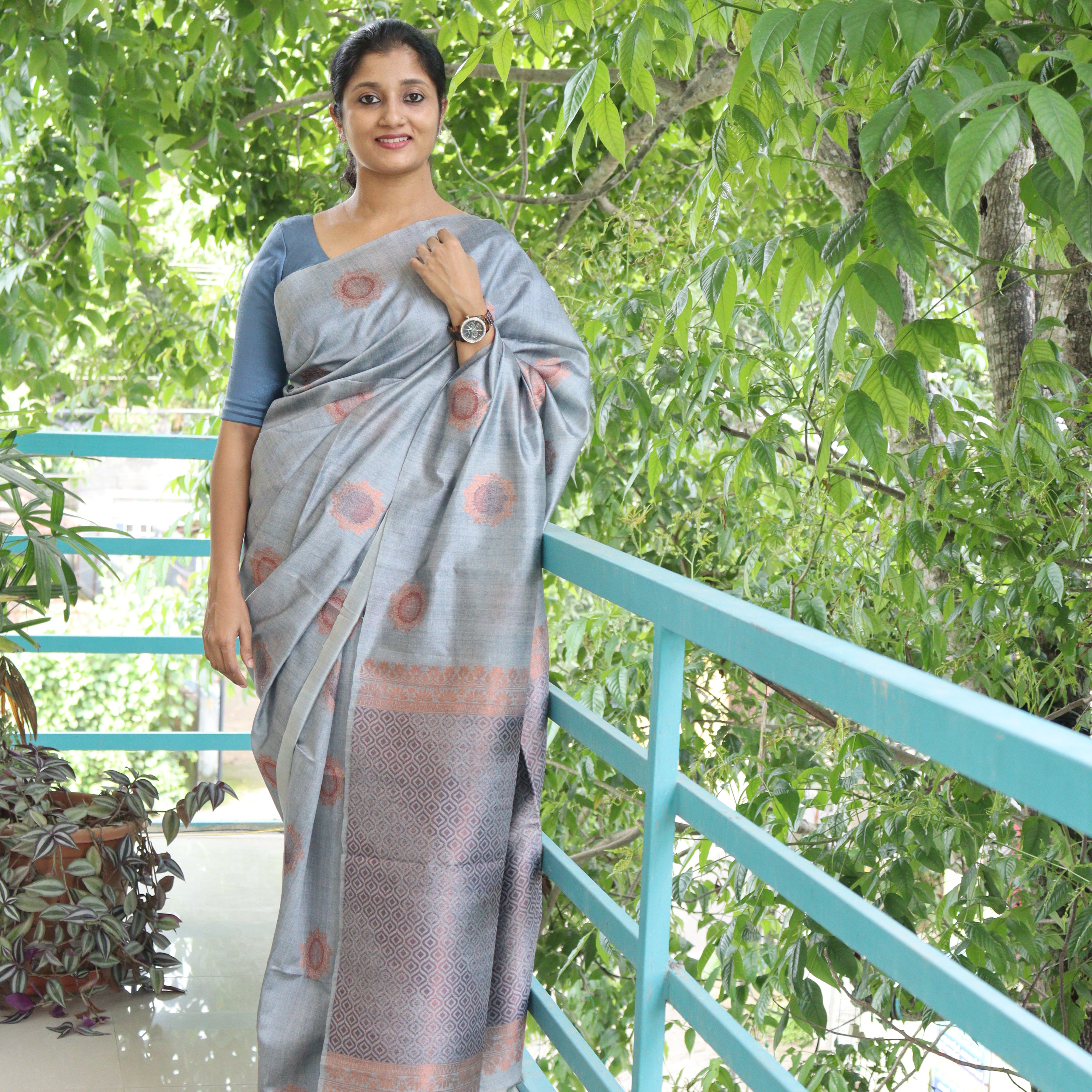 Load image into Gallery viewer, Semi Tussar Silk Saree- 3586