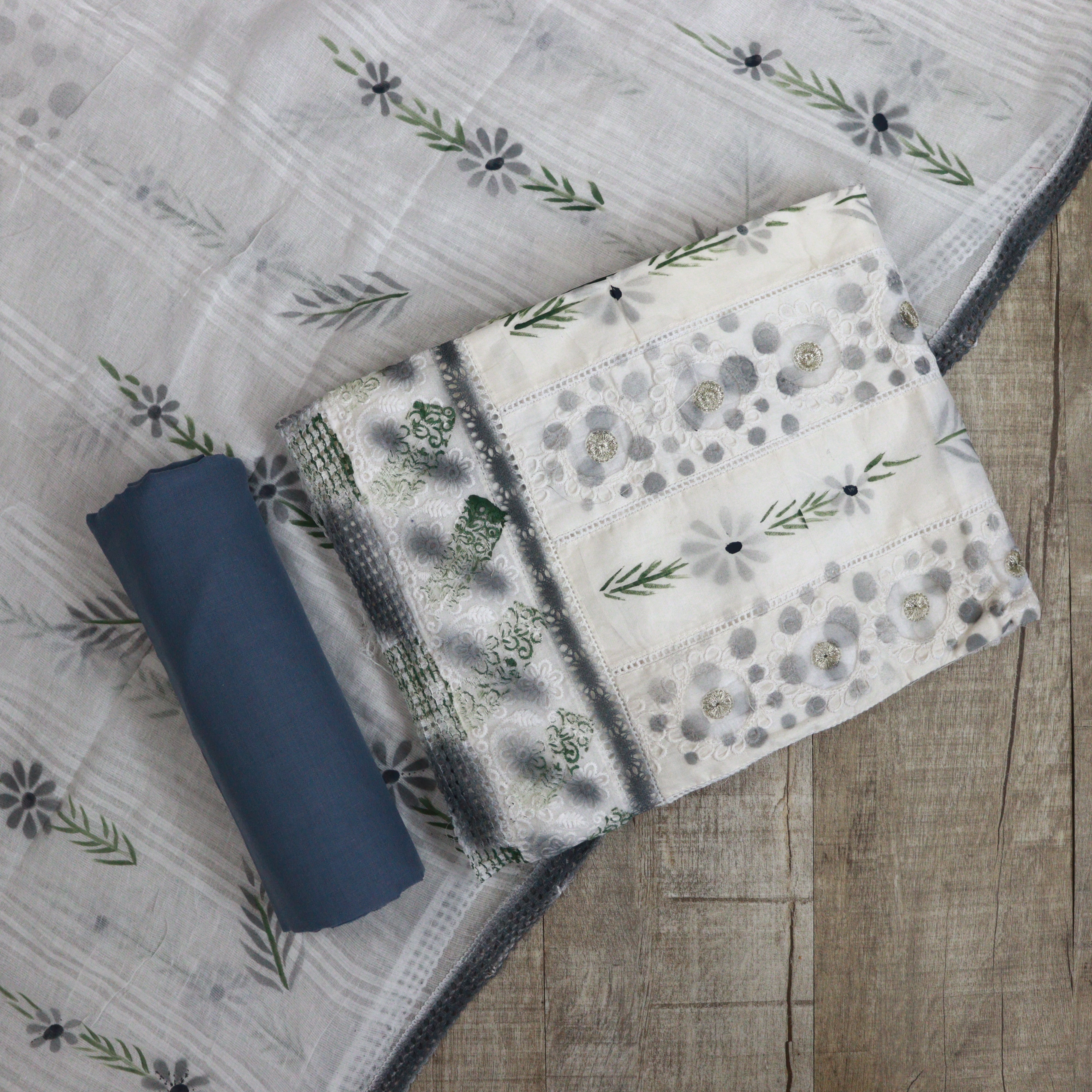 Load image into Gallery viewer, Pure Cotton Organdy Brush paint Suit-3672