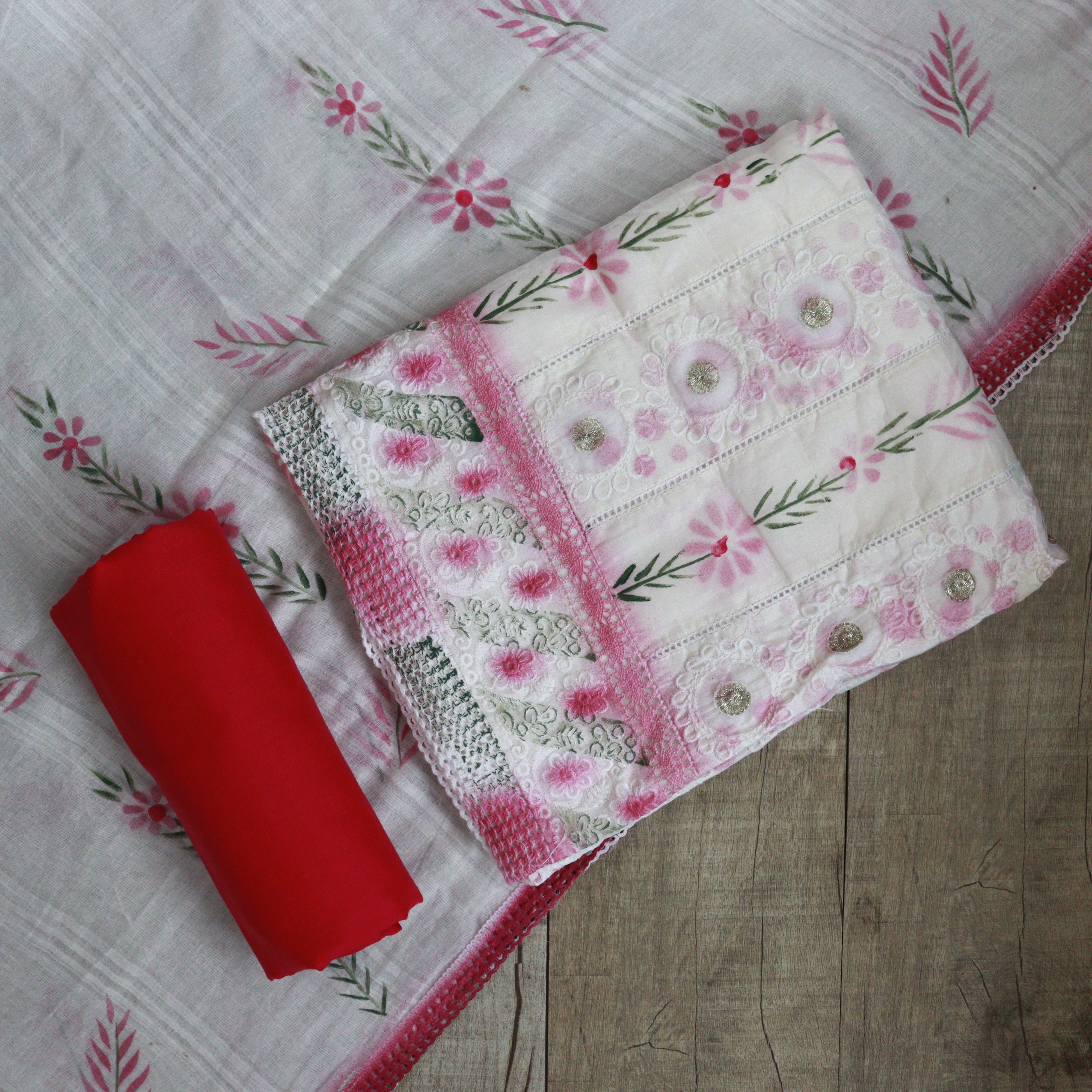 Load image into Gallery viewer, Pure Cotton Organdy Brush paint Suit-3672