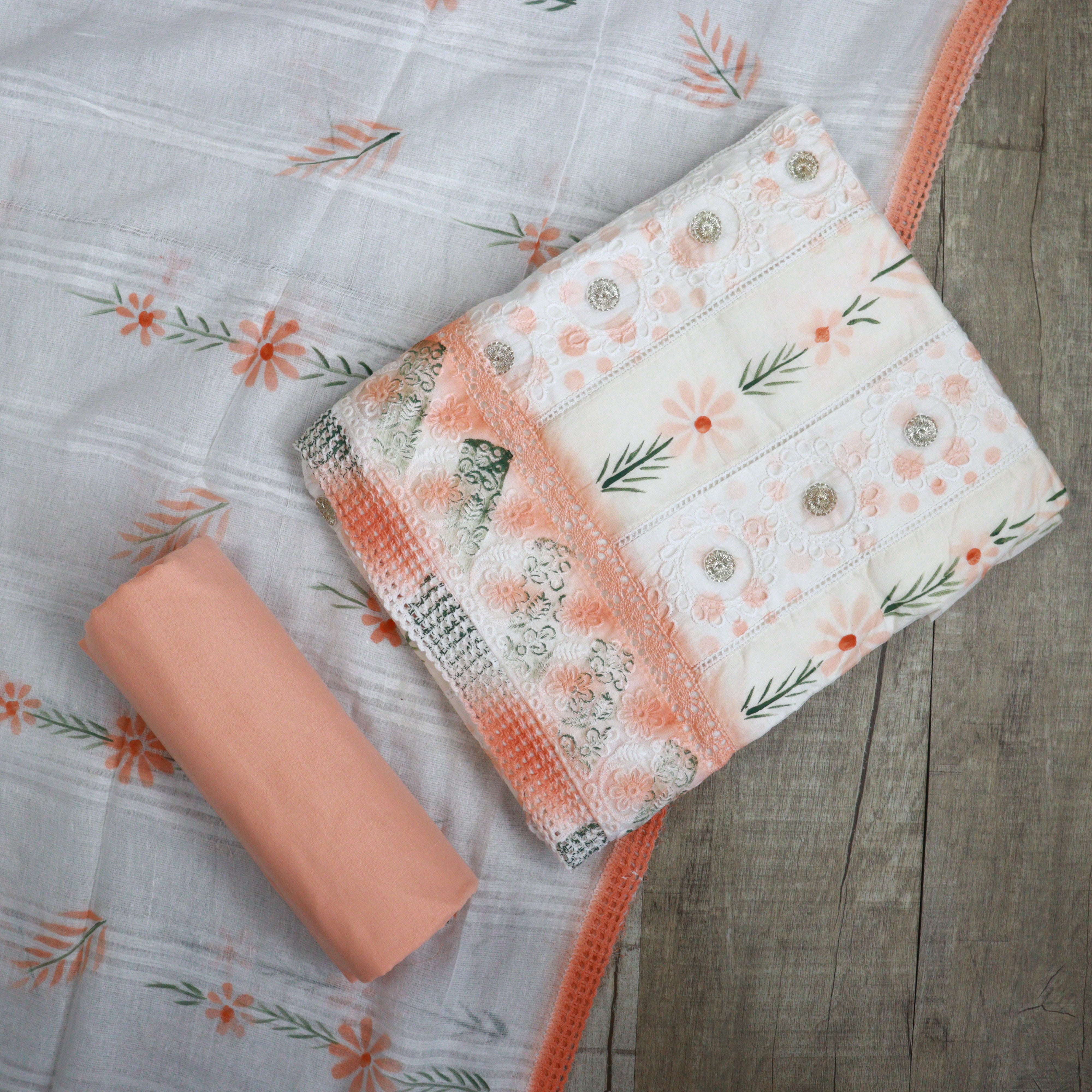 Load image into Gallery viewer, Pure Cotton Organdy Brush paint Suit-3672