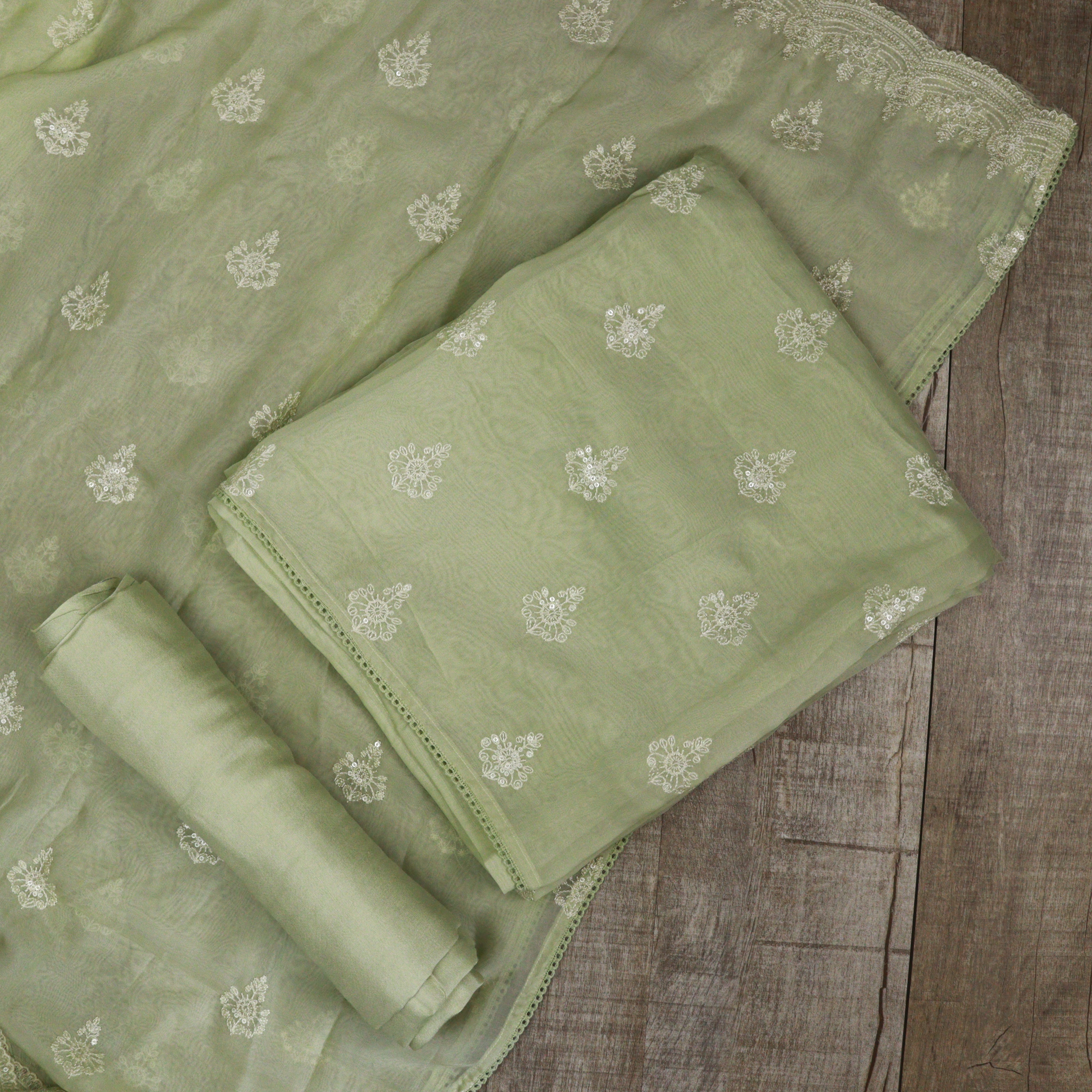 Load image into Gallery viewer, Pure Viscose Organza Embroidery Suit-3670