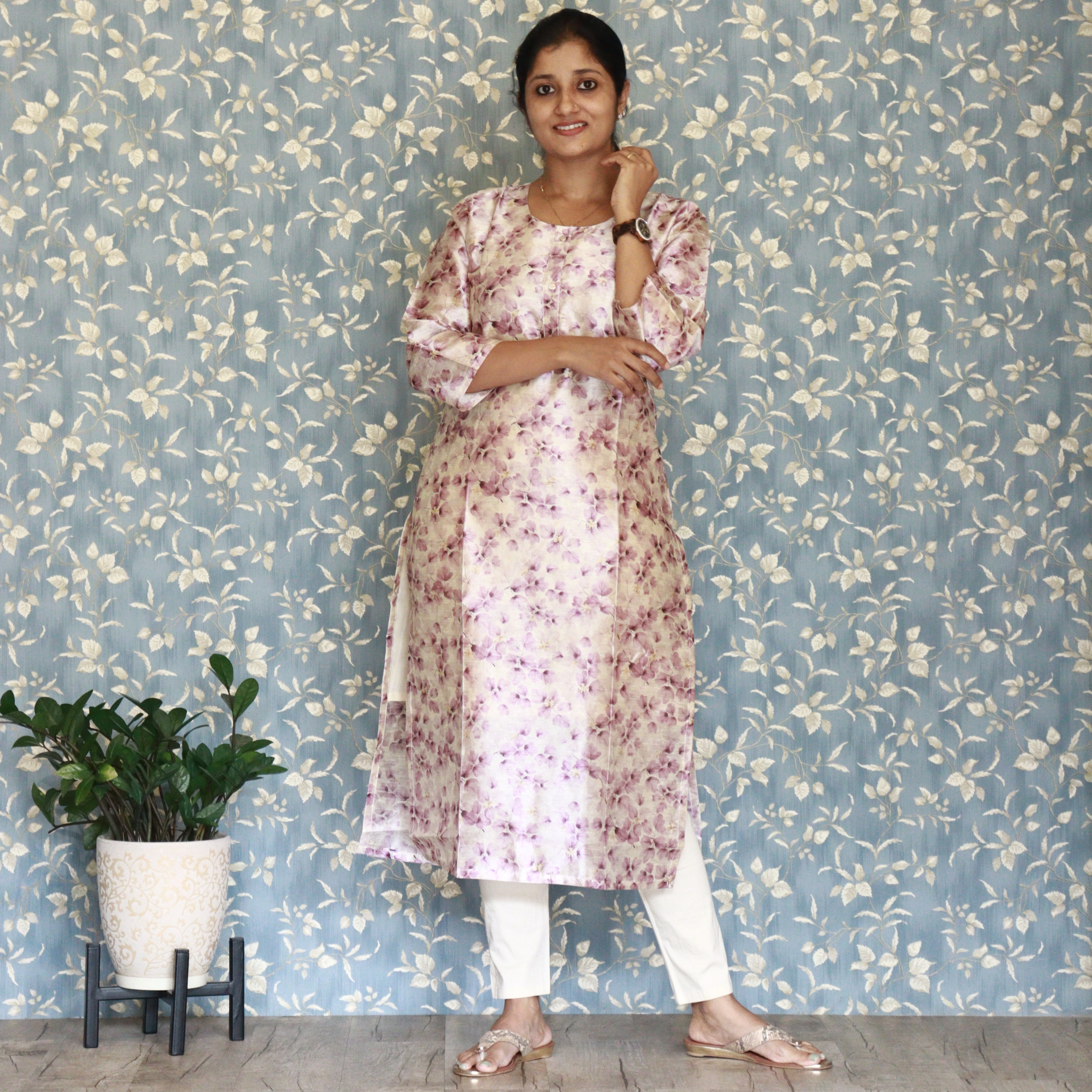 Load image into Gallery viewer, Digital Printed Semi Silk Kurti-0785