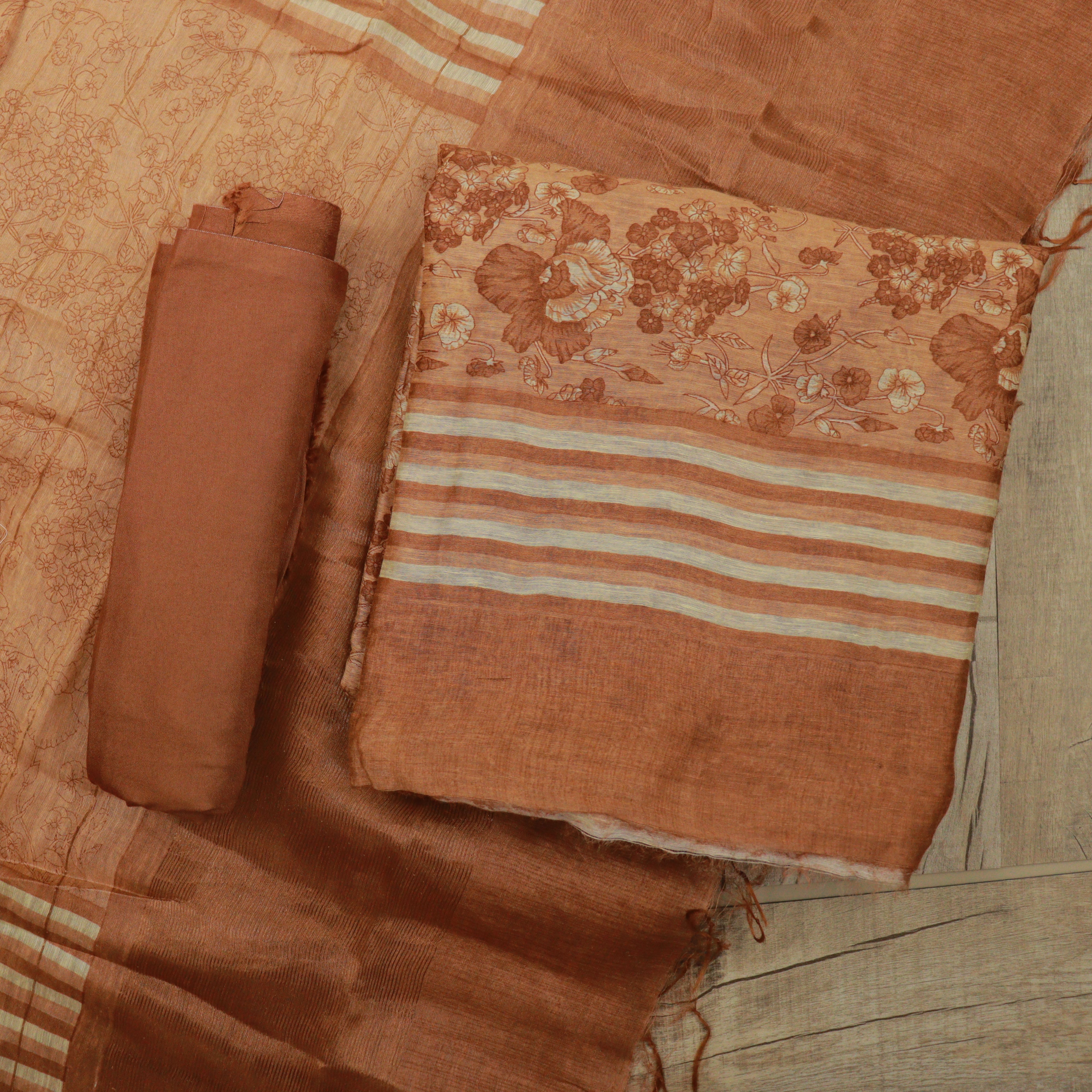 Load image into Gallery viewer, Linen Silk Digital Printed Unstitched Suits - 3729