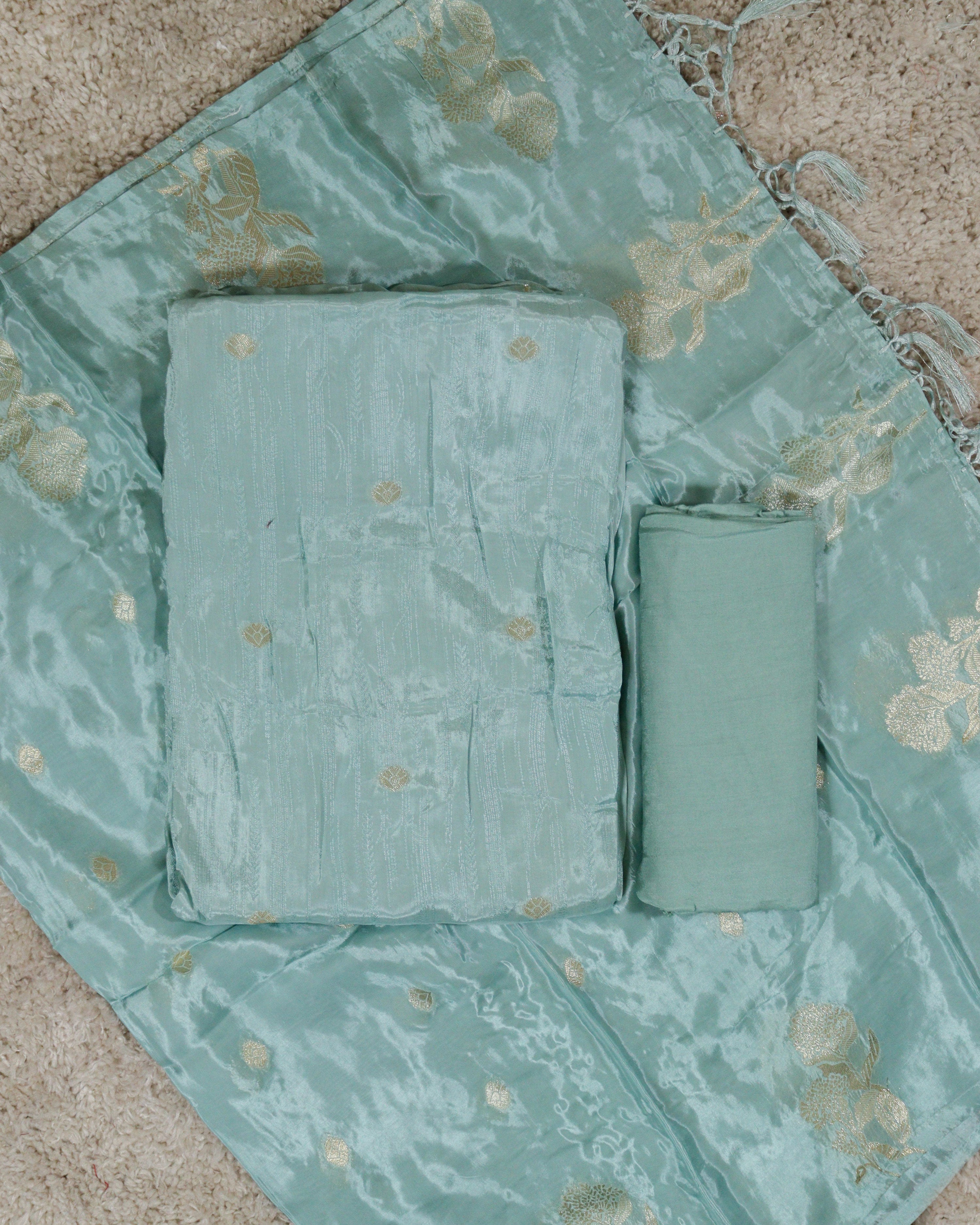 Load image into Gallery viewer, Pure Crape Silk Unstitched Suit-3234